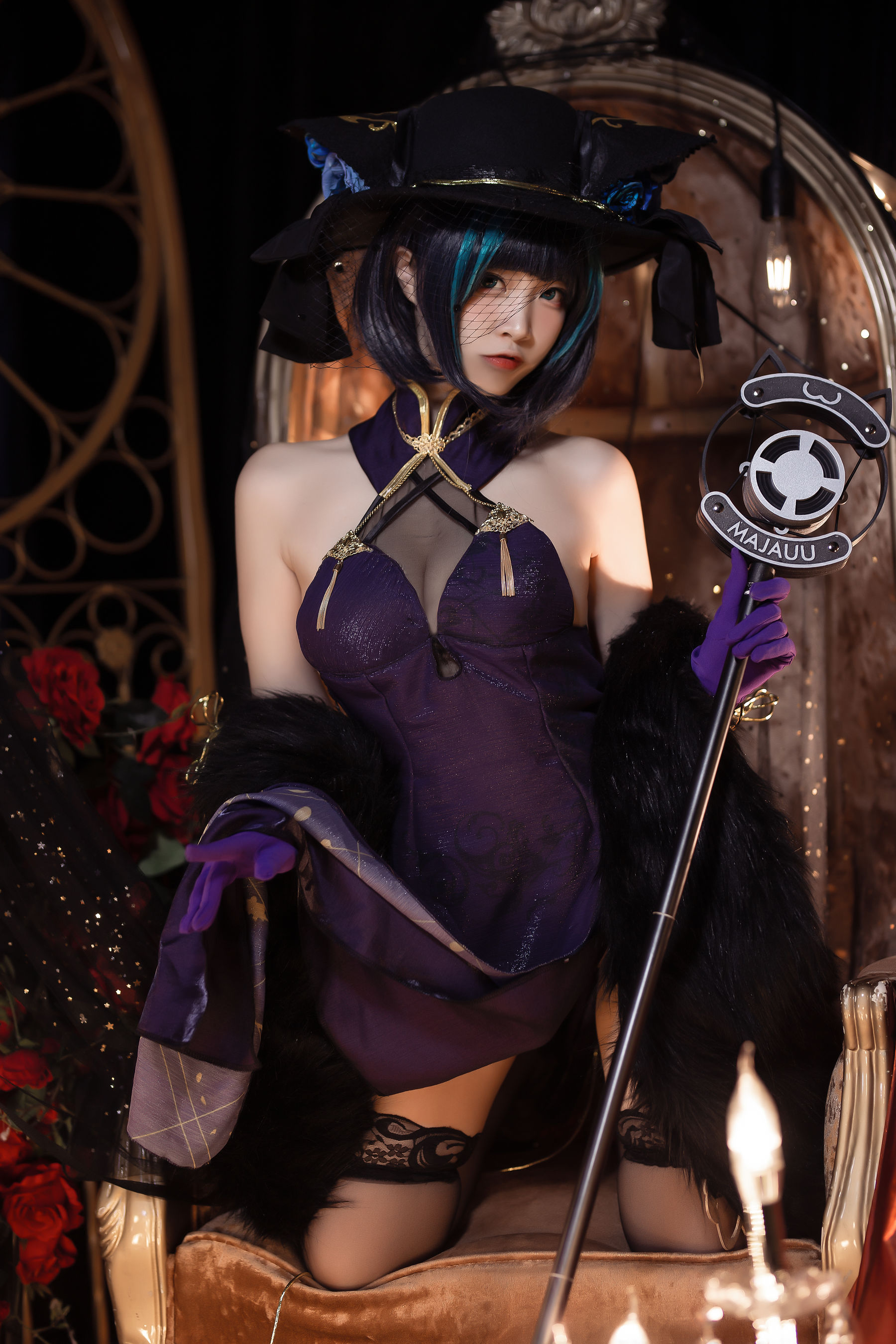 [网红COSER写真] 人气Coser二佐Nisa - 柴郡 音乐绚烂