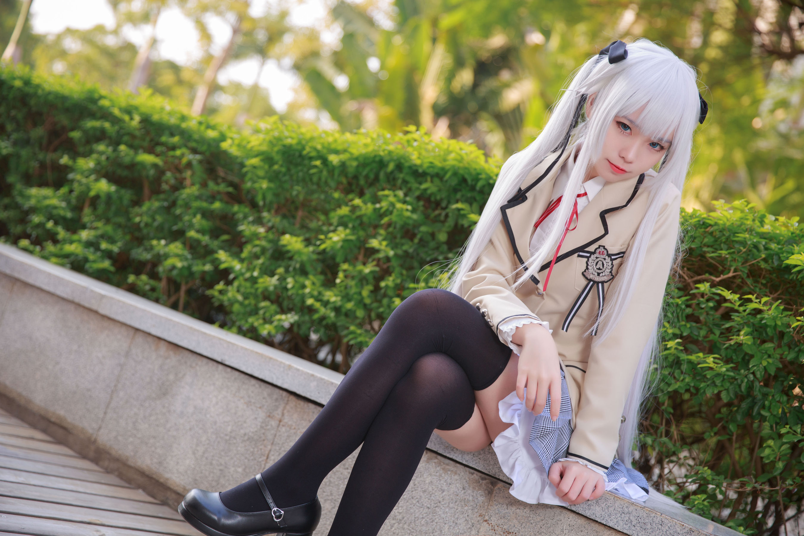 [网红COSER写真] 动漫博主G44不会受伤 - 雾枝校服