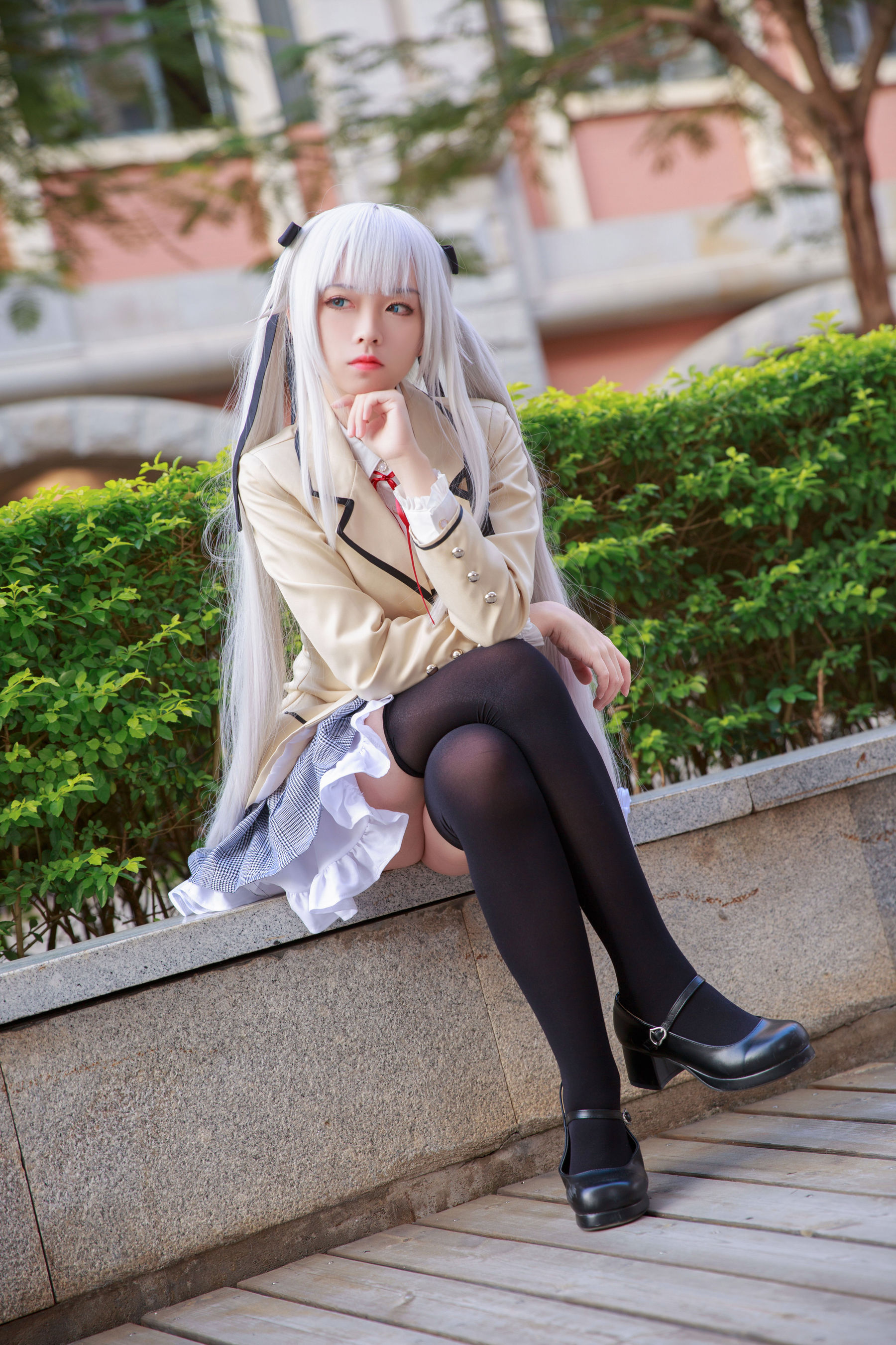 [网红COSER写真] 动漫博主G44不会受伤 - 雾枝校服