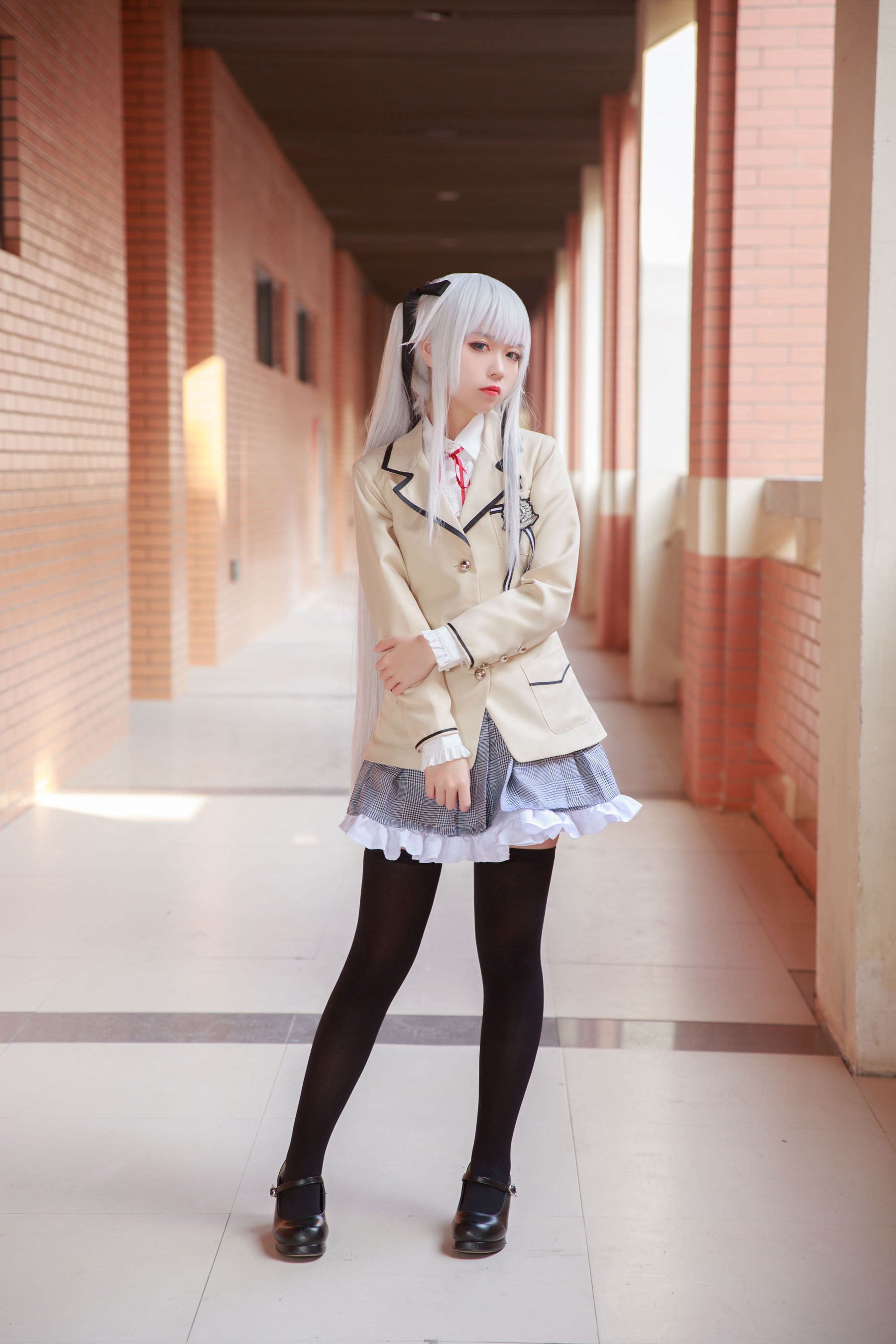 [网红COSER写真] 动漫博主G44不会受伤 - 雾枝校服