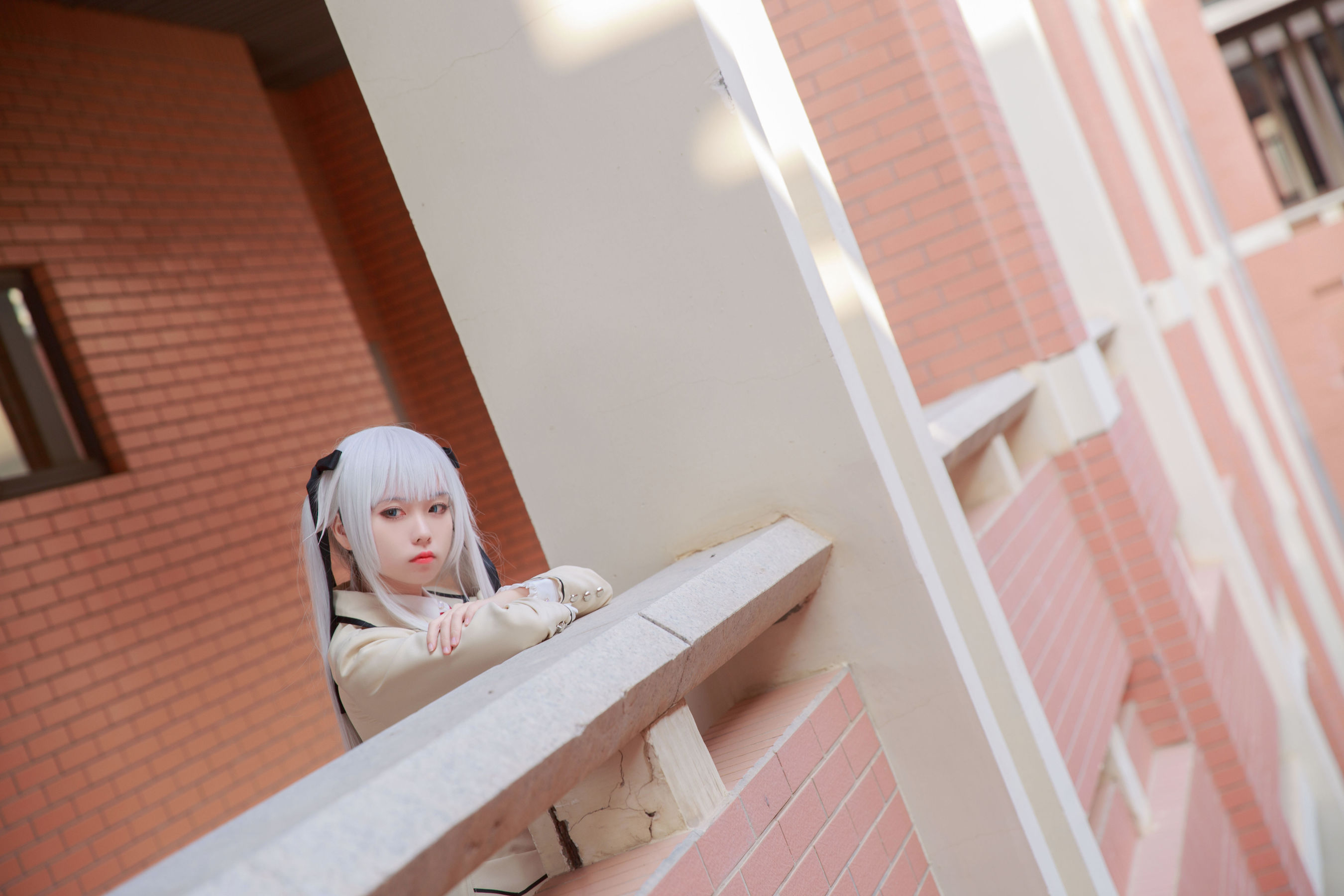 [网红COSER写真] 动漫博主G44不会受伤 - 雾枝校服