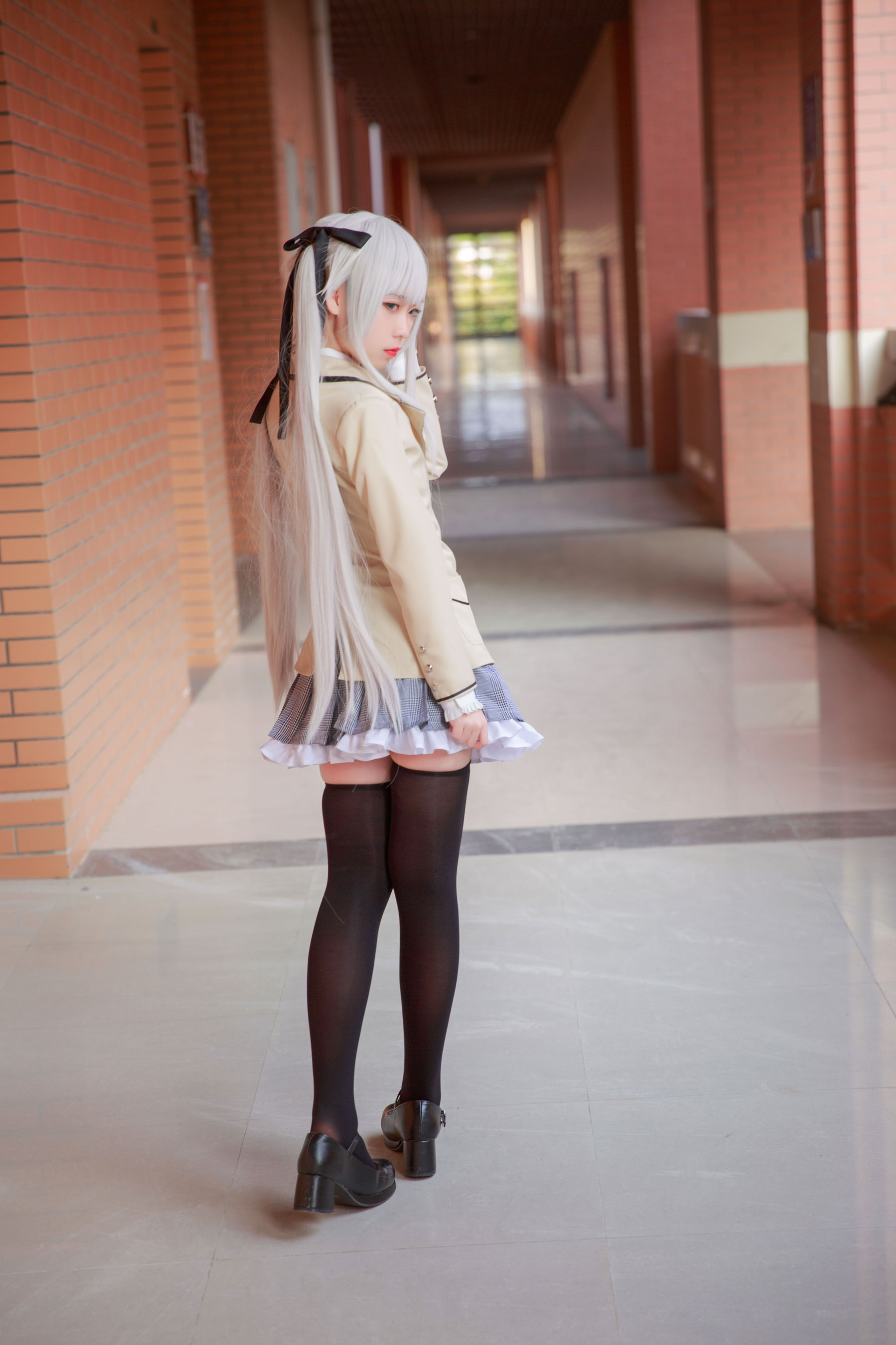[网红COSER写真] 动漫博主G44不会受伤 - 雾枝校服