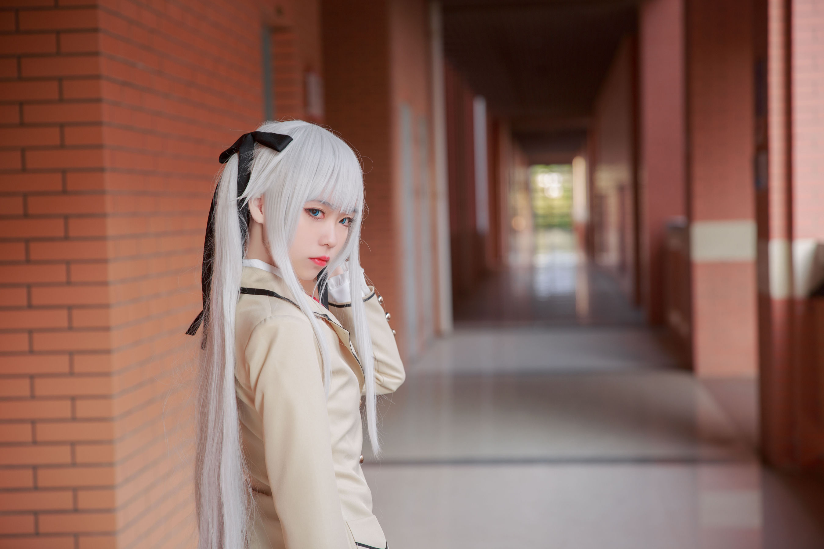 [网红COSER写真] 动漫博主G44不会受伤 - 雾枝校服