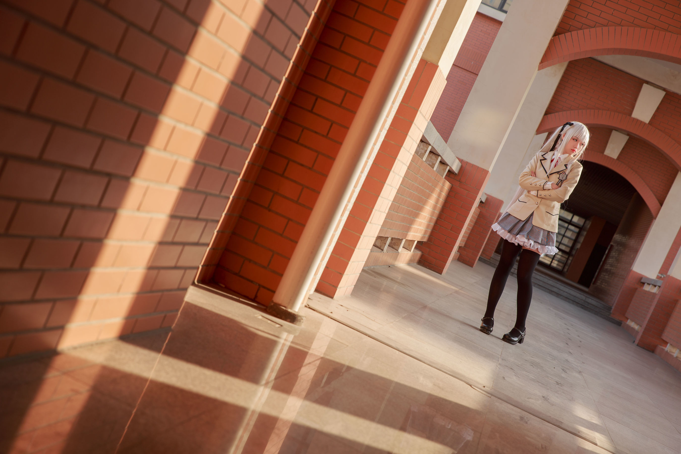 [网红COSER写真] 动漫博主G44不会受伤 - 雾枝校服