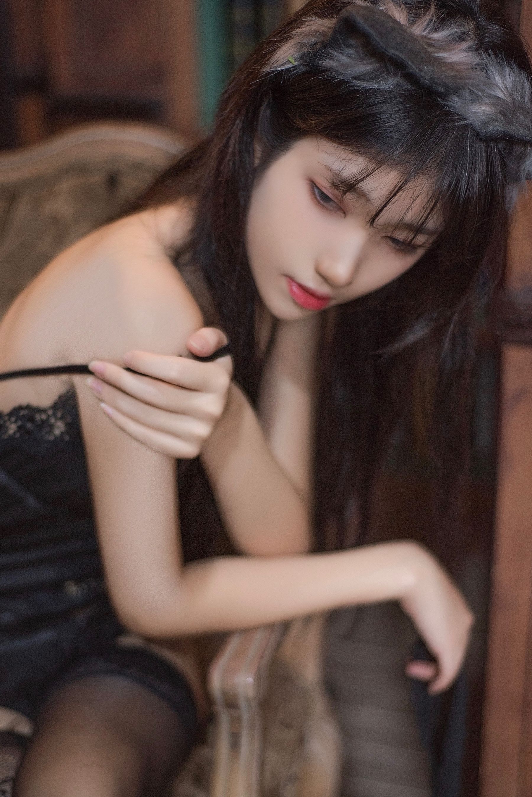 [网红COSER写真] 动漫博主南桃Momoko - 黑内衣