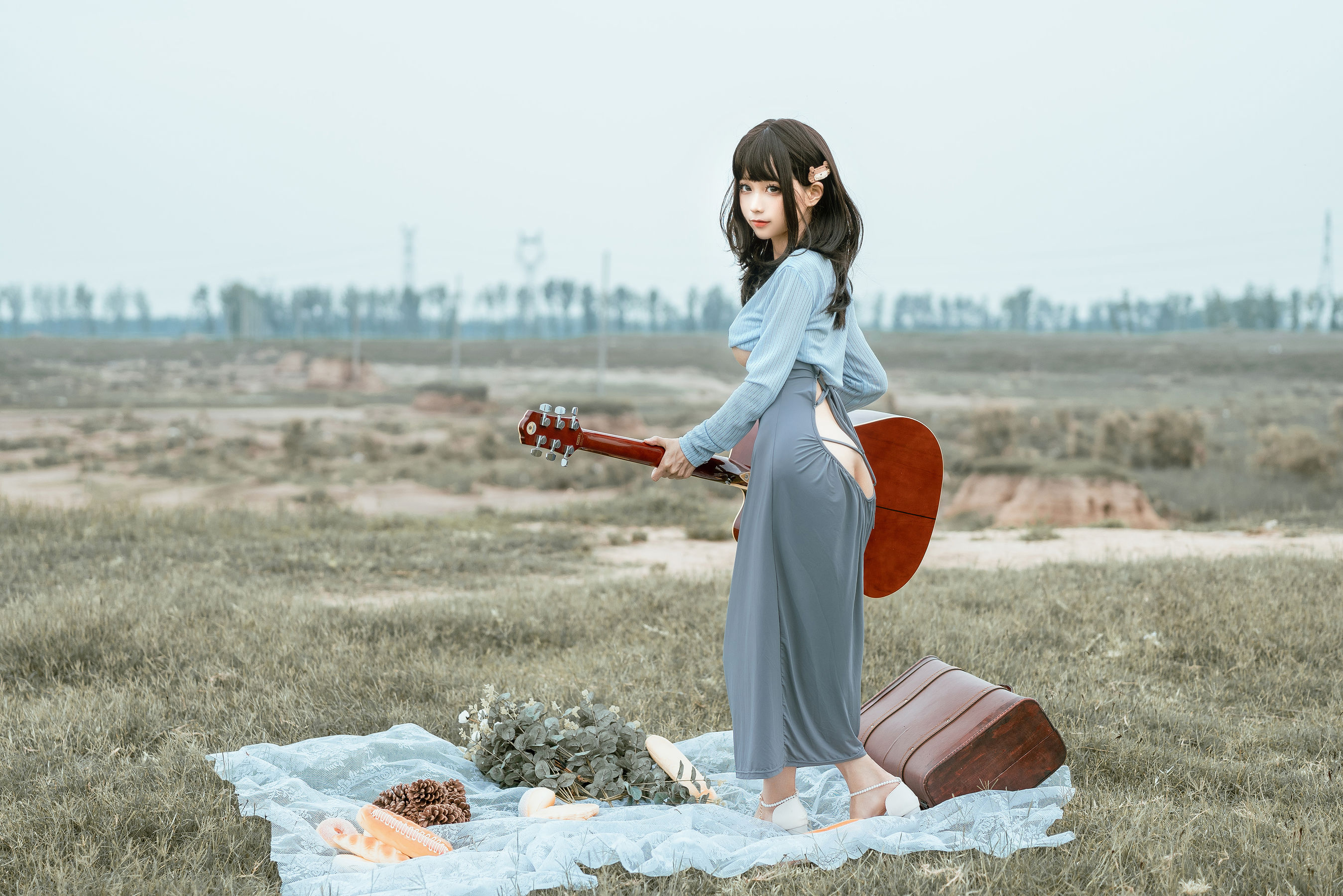 [网红COSER写真] 动漫博主蠢沫沫 - 吉他妹妹