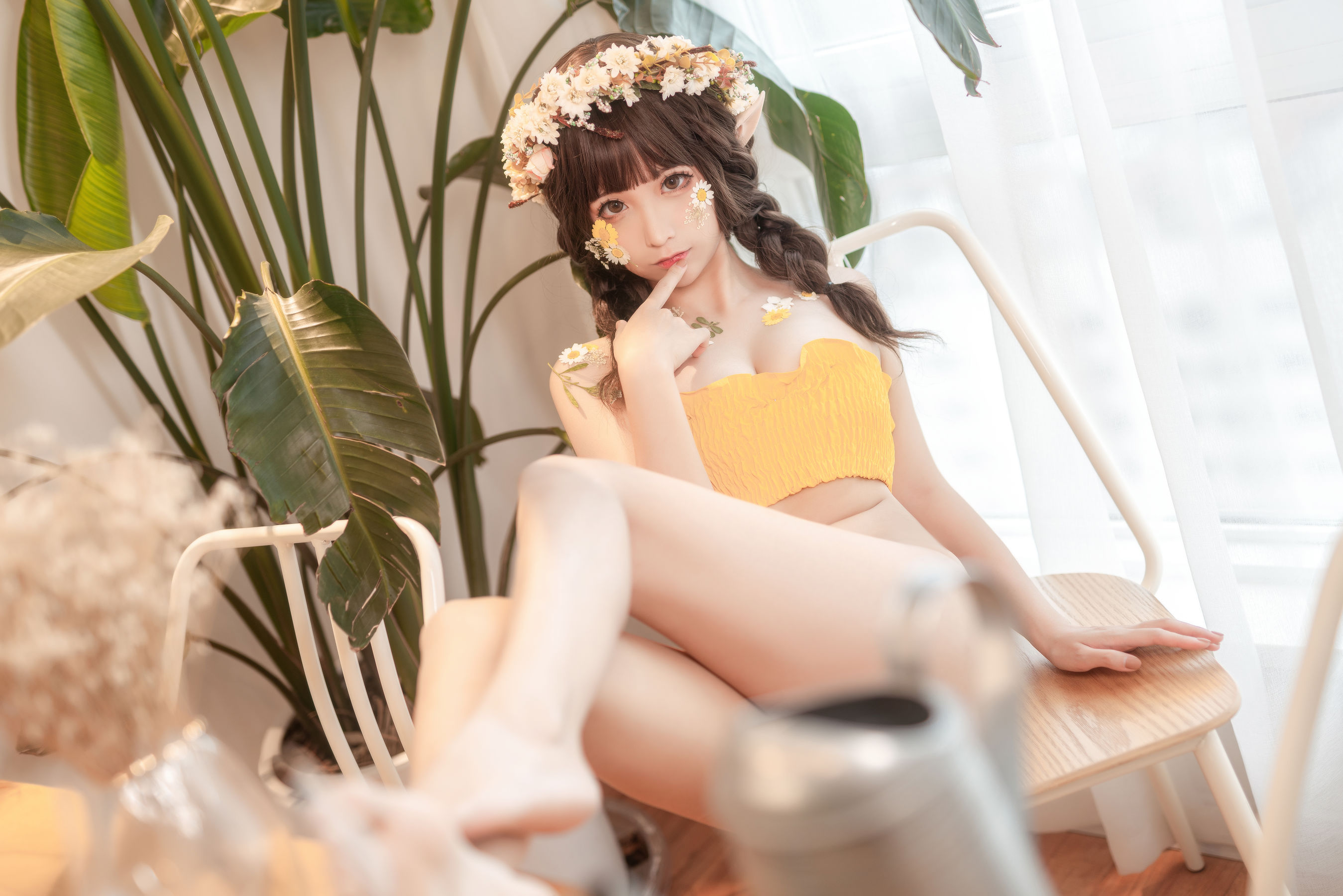 [网红COSER写真] 动漫博主蠢沫沫 - 尖耳国度 花精灵