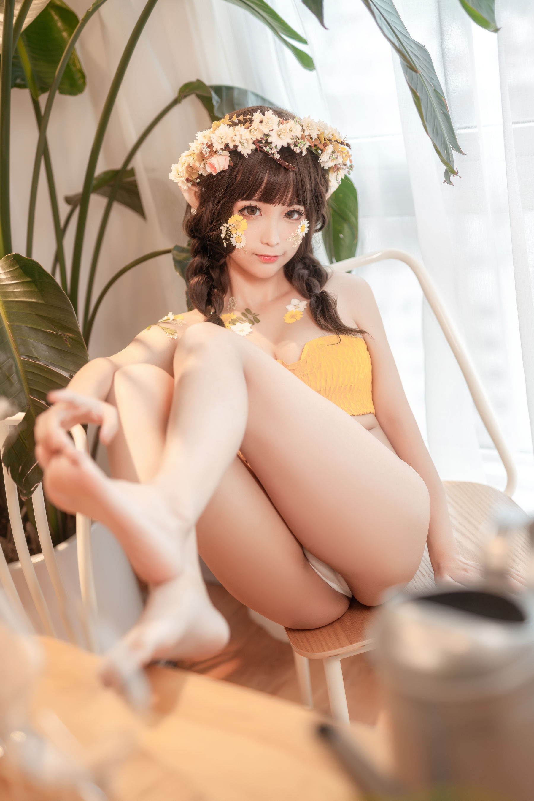 [网红COSER写真] 动漫博主蠢沫沫 - 尖耳国度 花精灵
