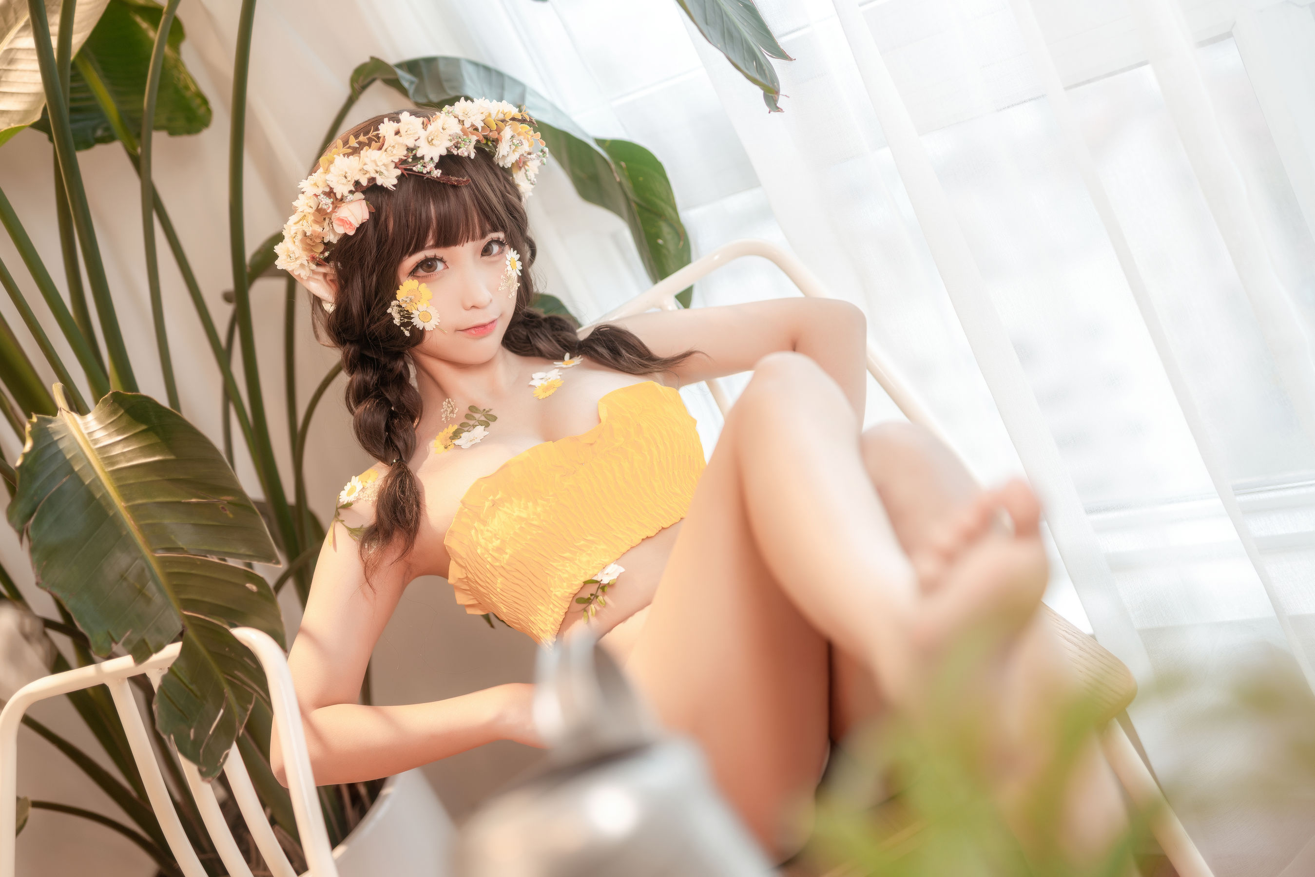 [网红COSER写真] 动漫博主蠢沫沫 - 尖耳国度 花精灵