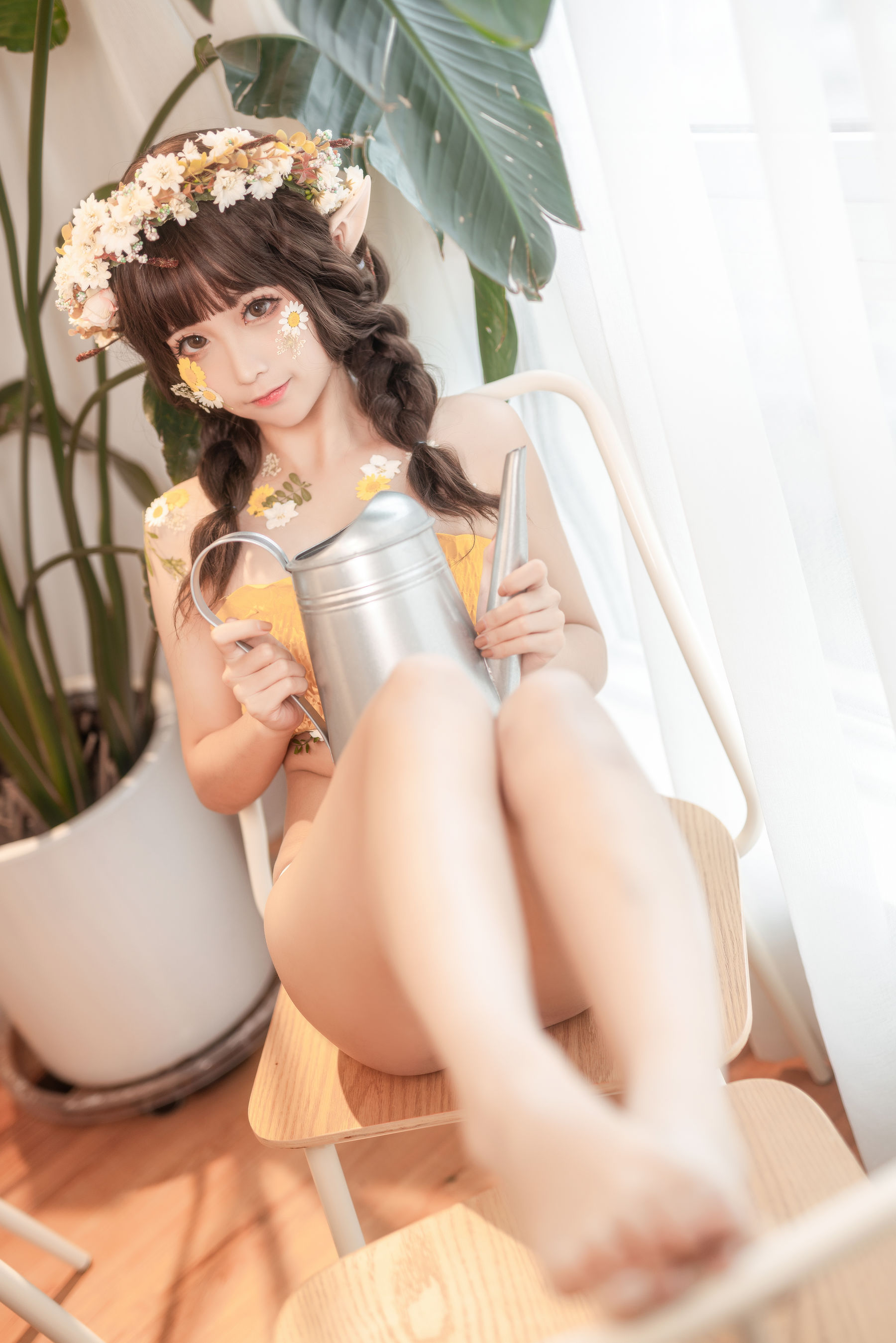 [网红COSER写真] 动漫博主蠢沫沫 - 尖耳国度 花精灵