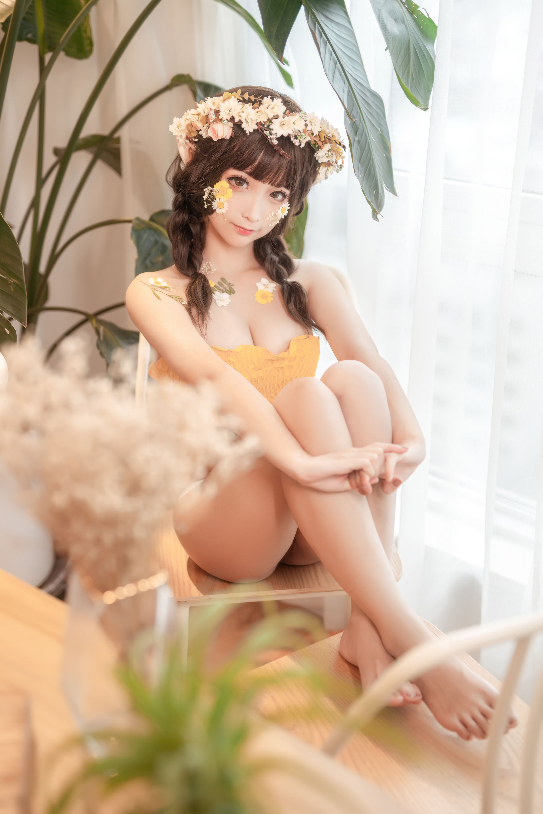 [网红COSER写真] 动漫博主蠢沫沫 - 尖耳国度 花精灵