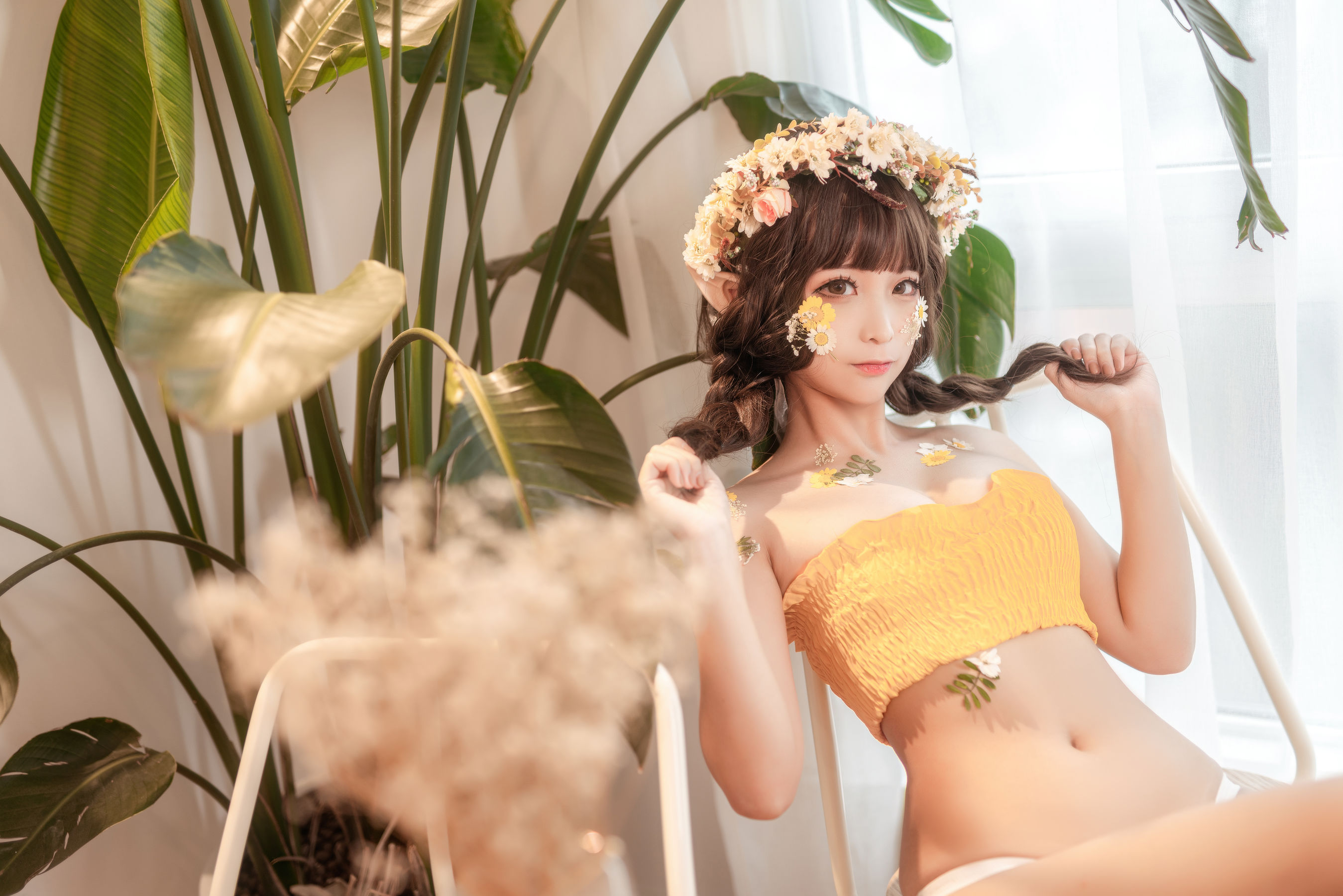 [网红COSER写真] 动漫博主蠢沫沫 - 尖耳国度 花精灵