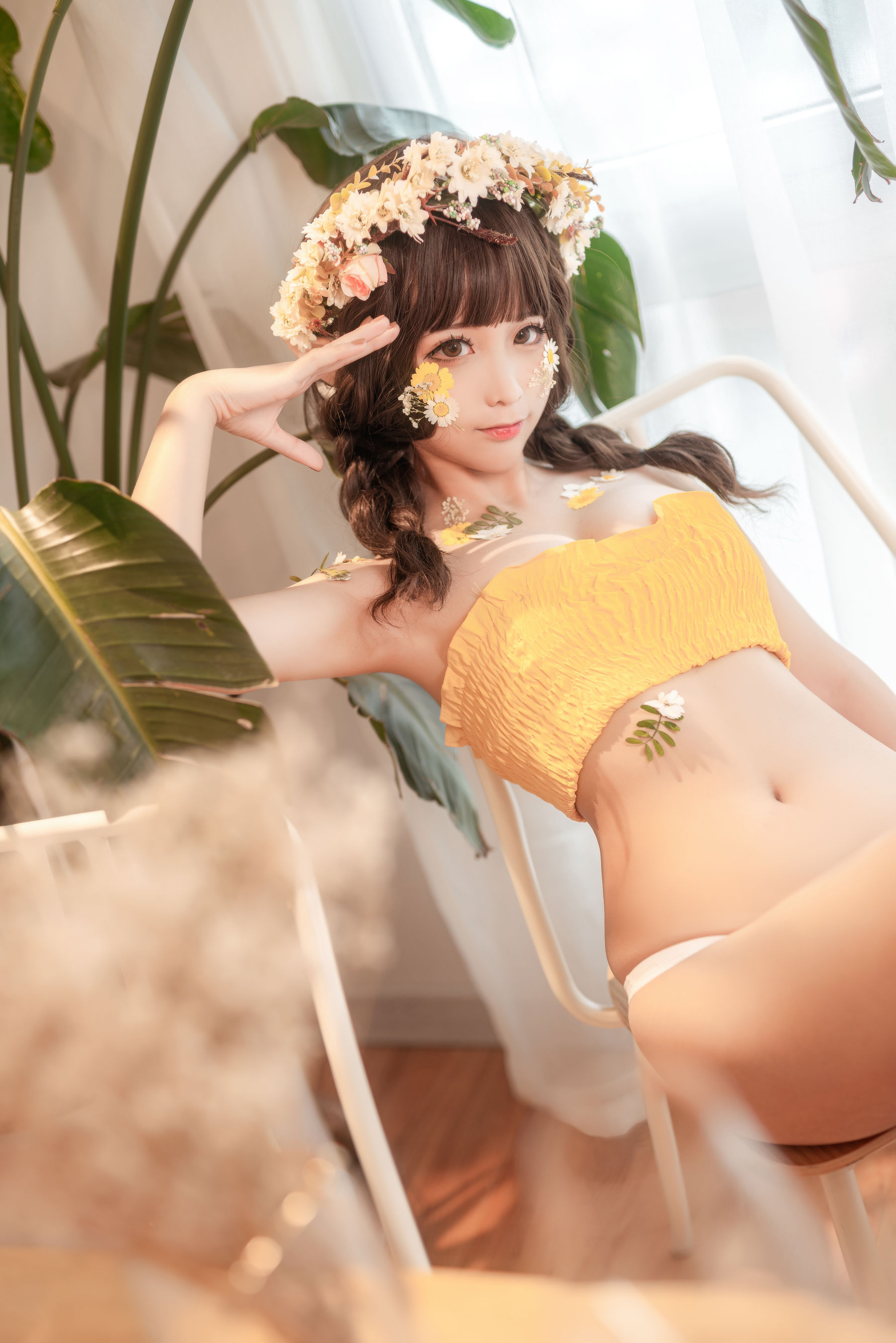 [网红COSER写真] 动漫博主蠢沫沫 - 尖耳国度 花精灵