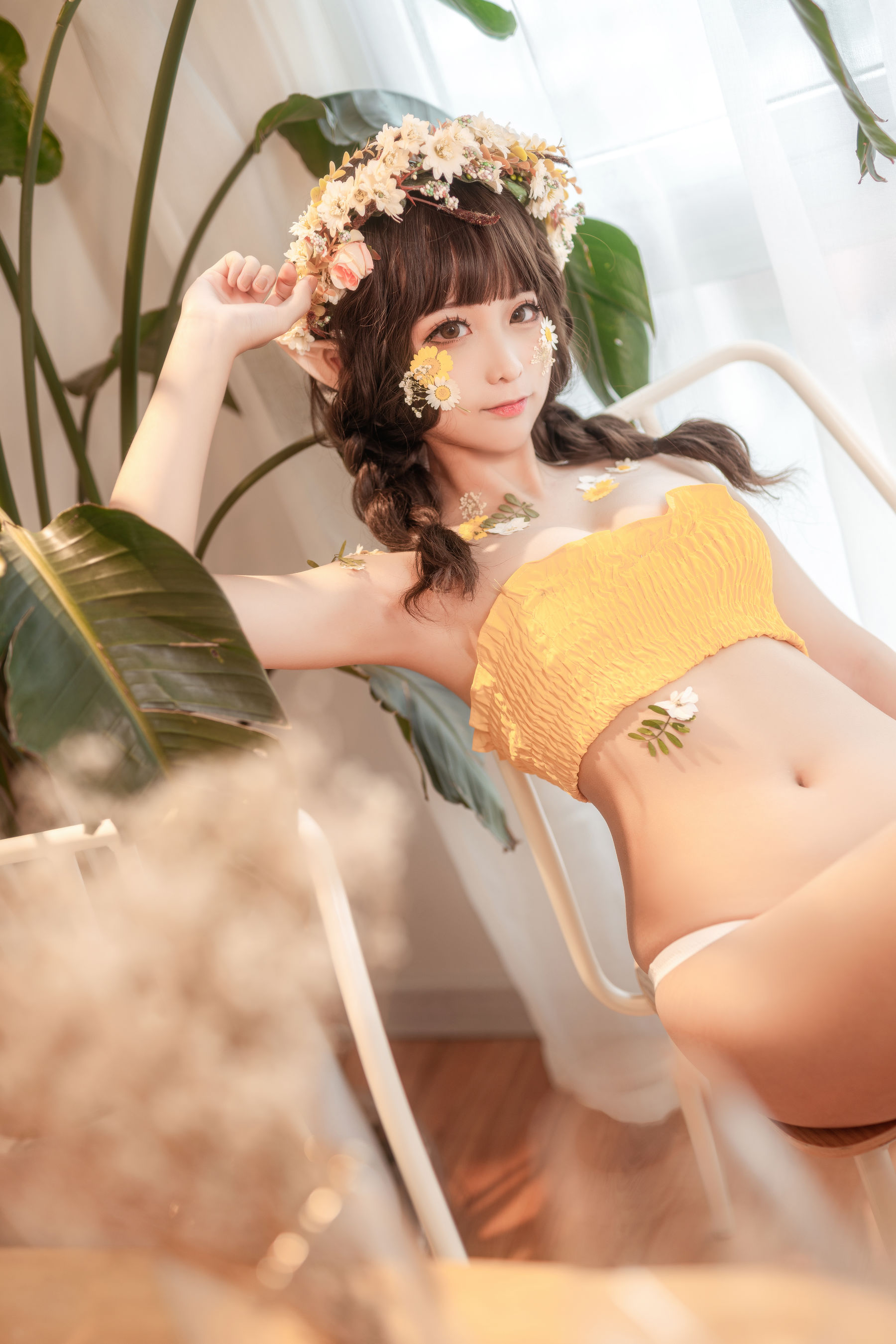[网红COSER写真] 动漫博主蠢沫沫 - 尖耳国度 花精灵