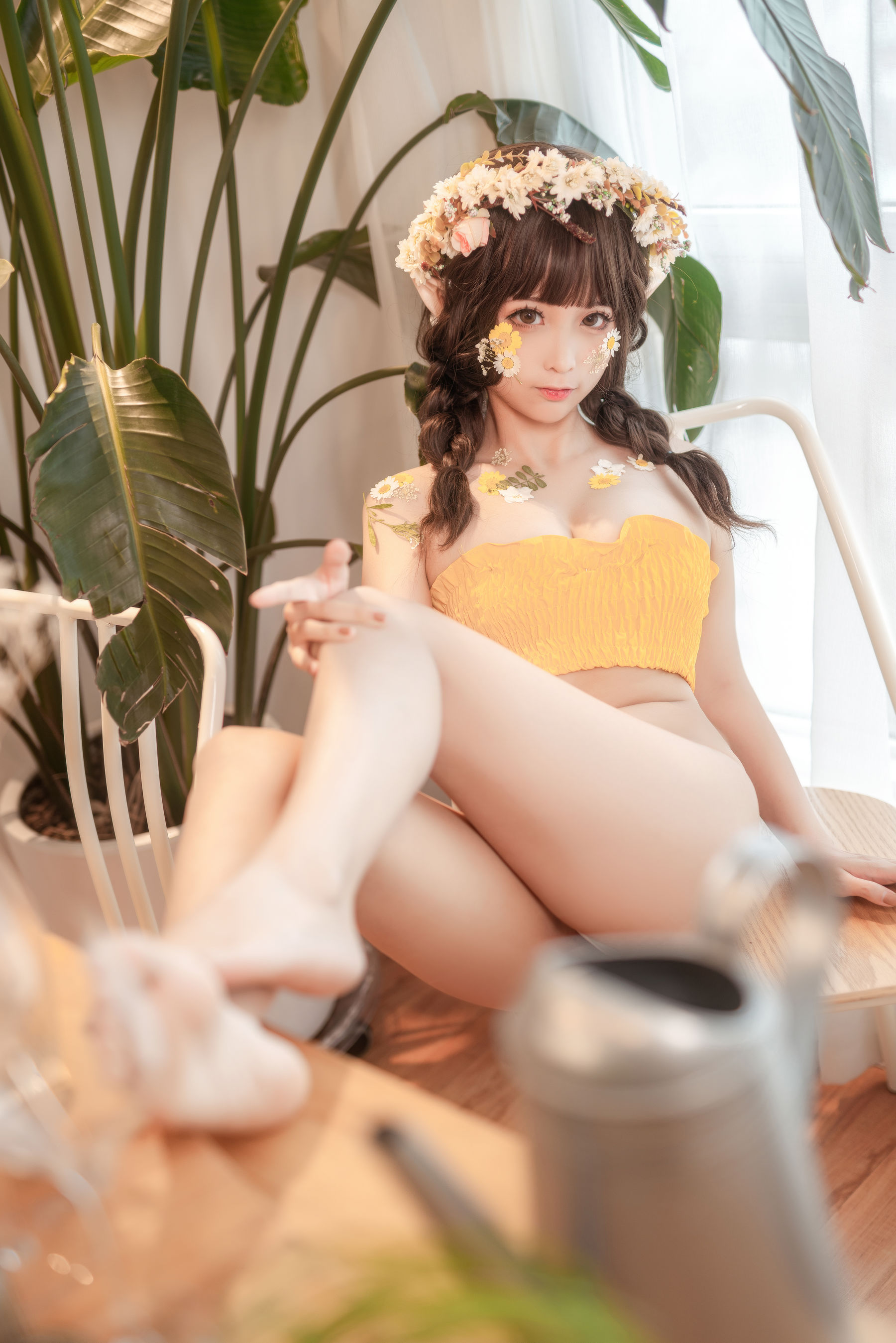 [网红COSER写真] 动漫博主蠢沫沫 - 尖耳国度 花精灵