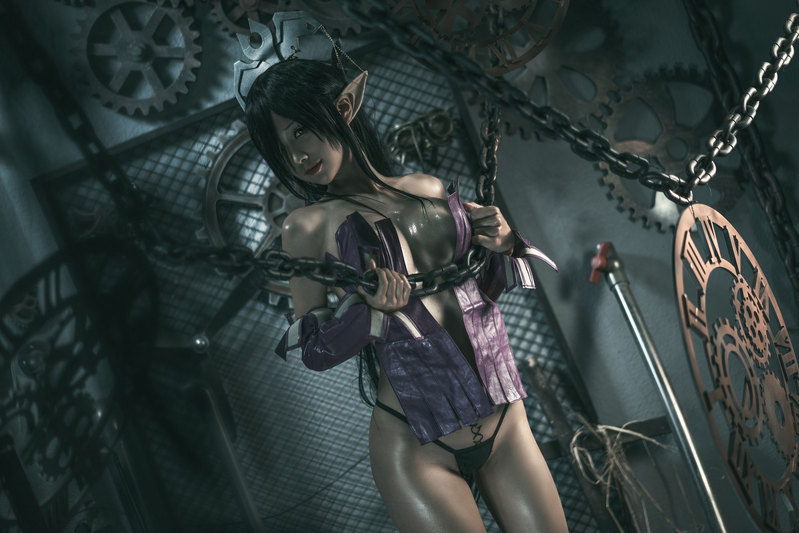 [网红COSER写真] 动漫博主蠢沫沫 - 黑兽女王 原设