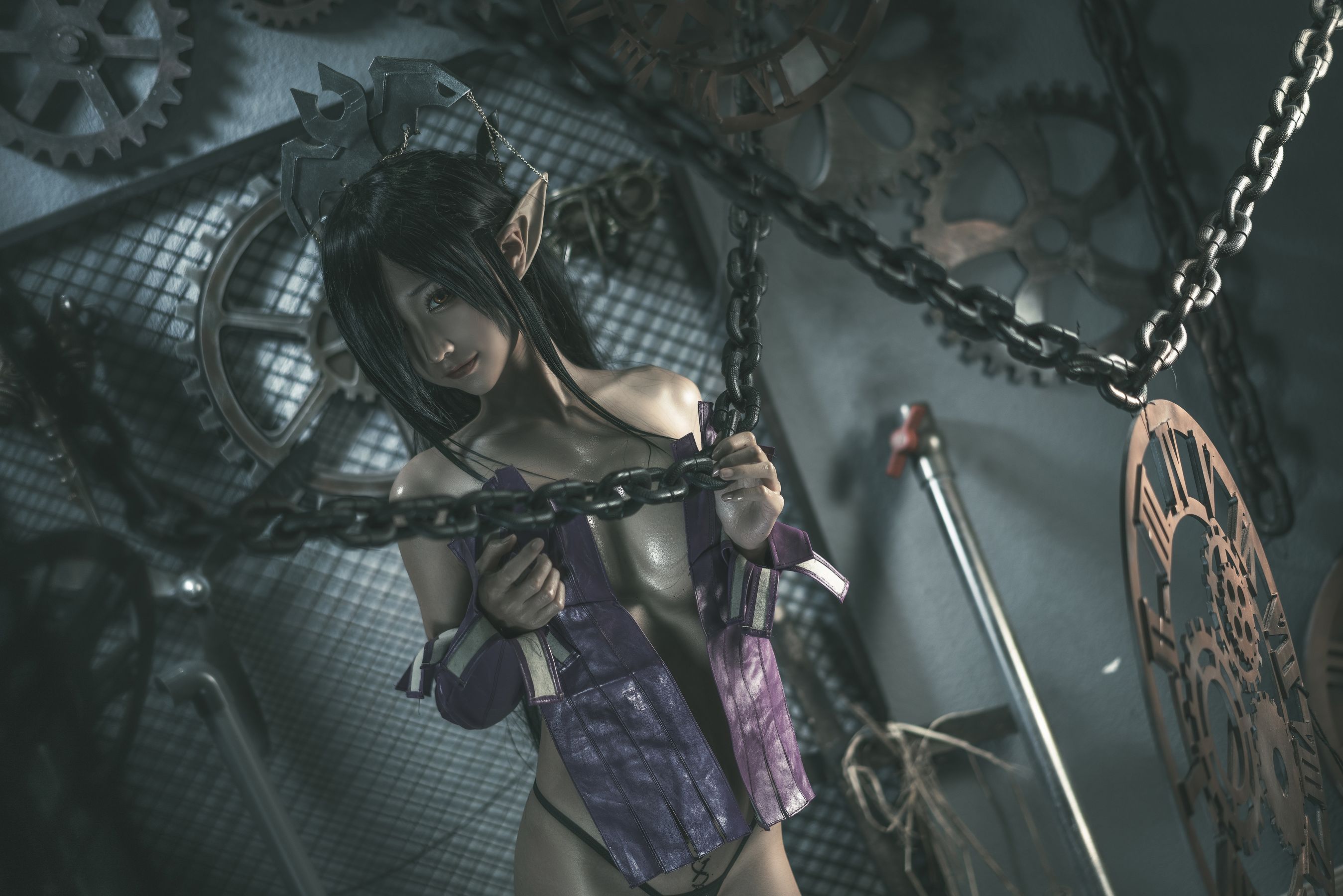 [网红COSER写真] 动漫博主蠢沫沫 - 黑兽女王 原设