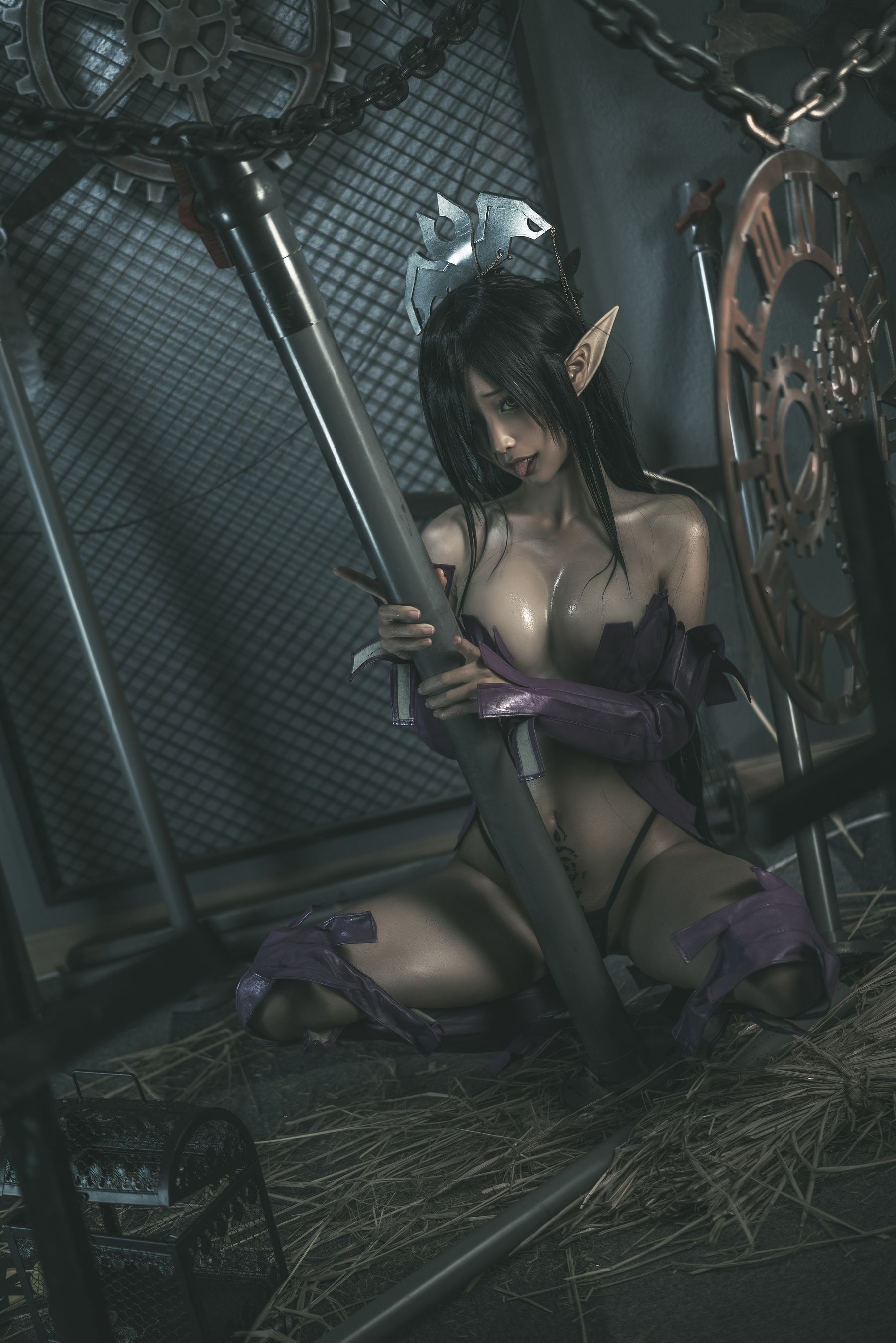 [网红COSER写真] 动漫博主蠢沫沫 - 黑兽女王 原设