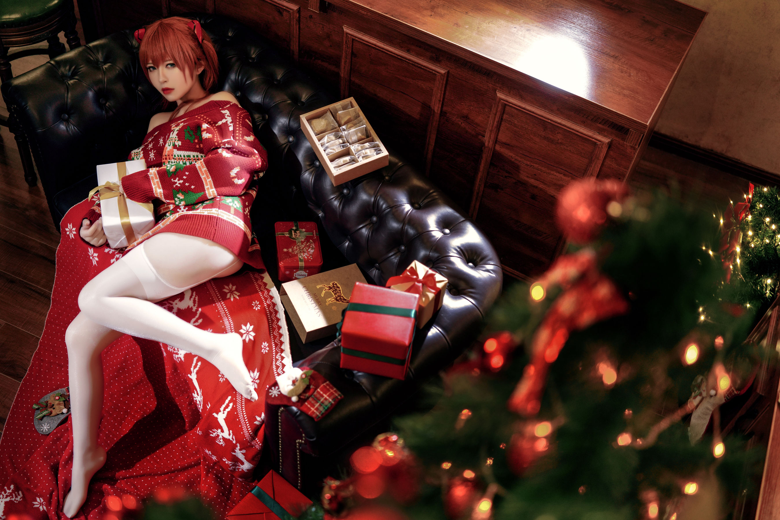 [网红COSER写真] 半半子 - 式波・ASUKA Christmas
