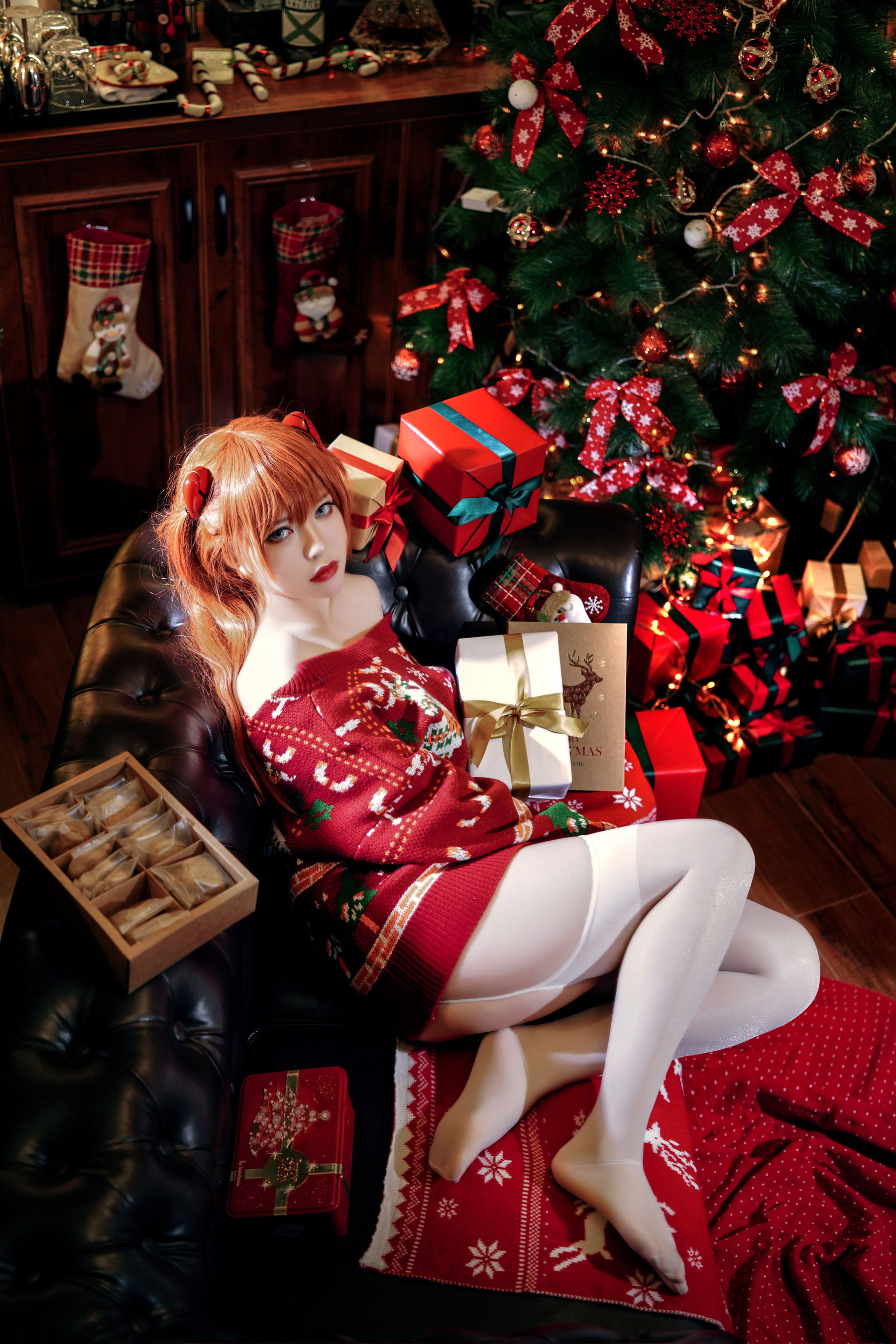 [网红COSER写真] 半半子 - 式波・ASUKA Christmas