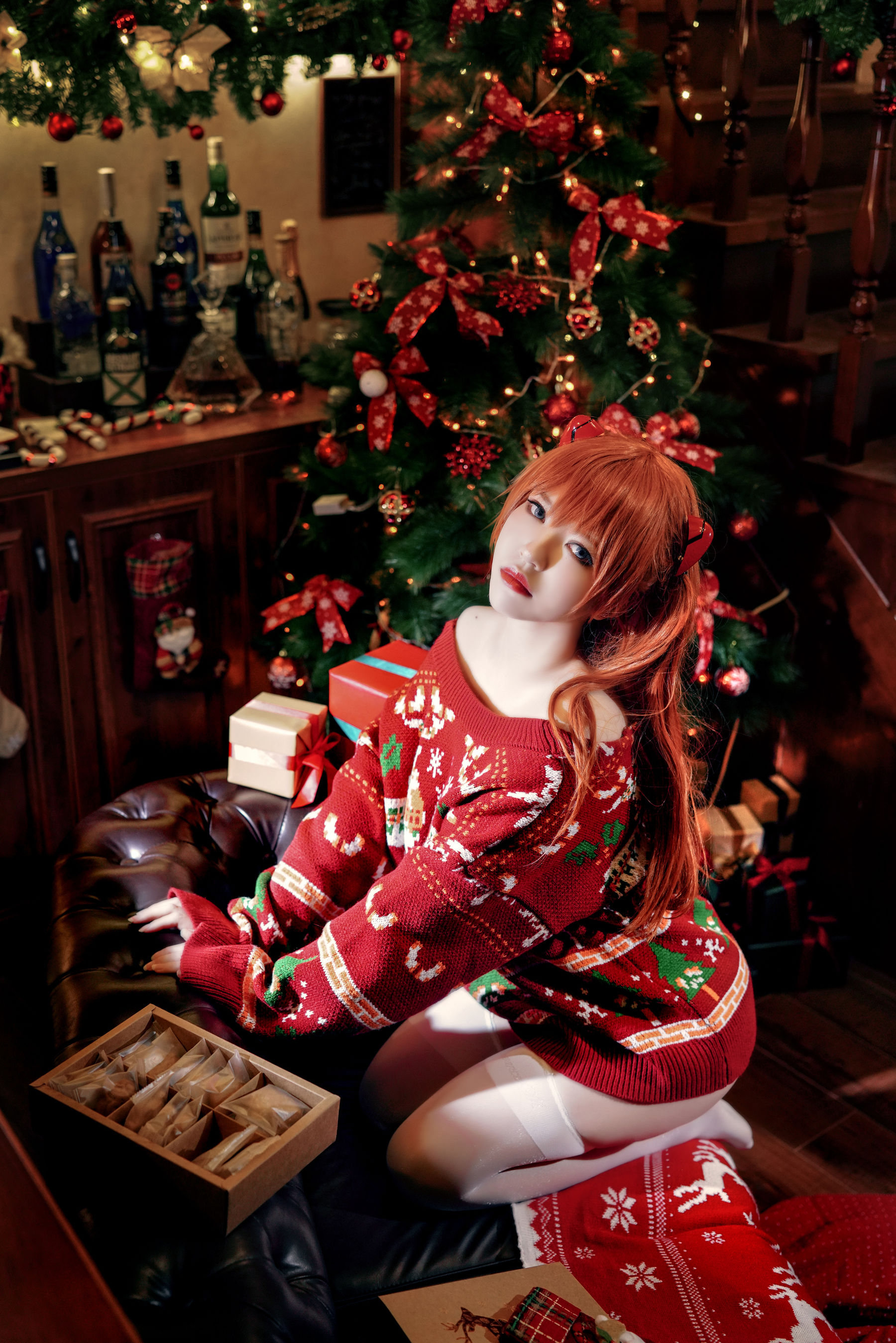 [网红COSER写真] 半半子 - 式波・ASUKA Christmas