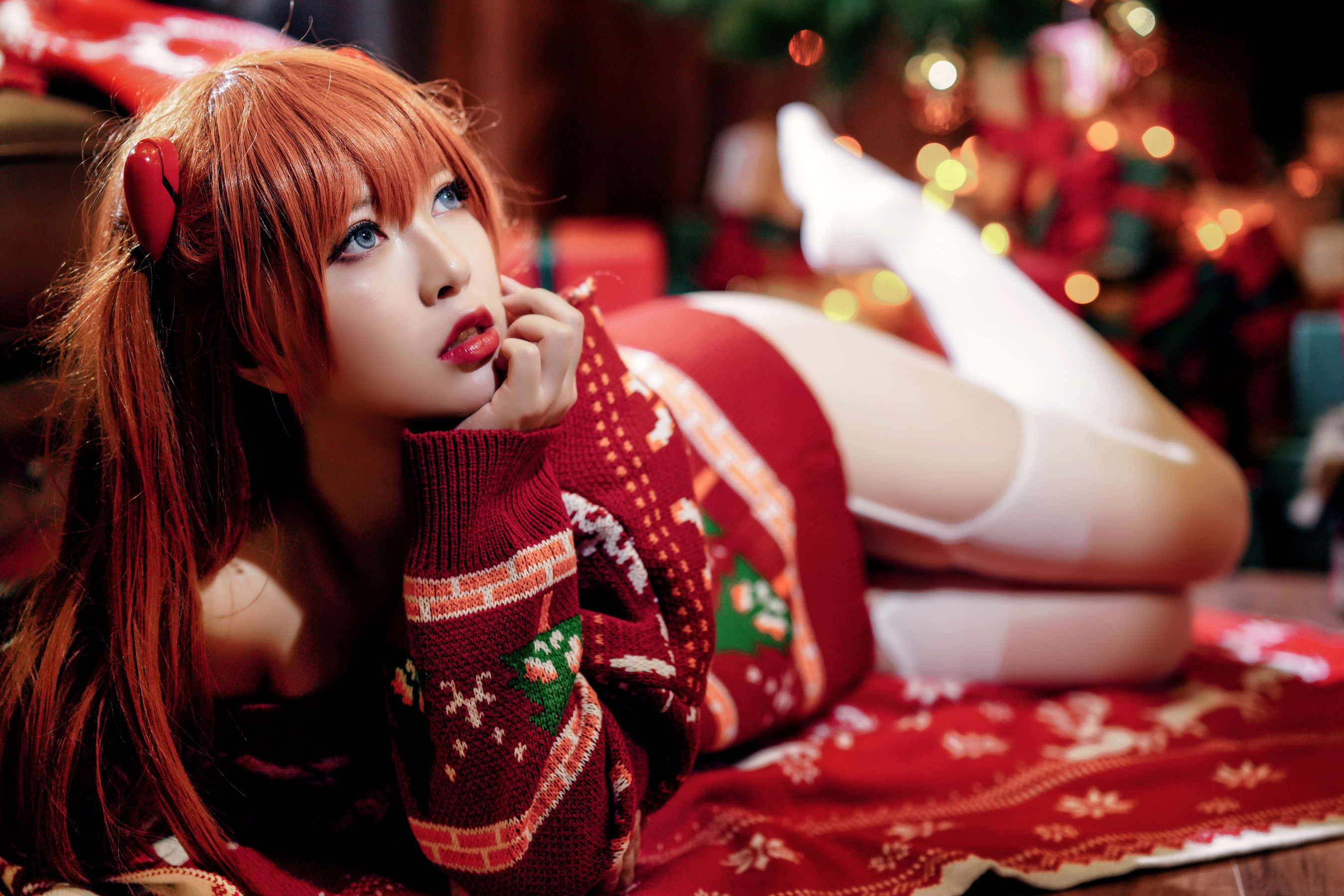 [网红COSER写真] 半半子 - 式波・ASUKA Christmas