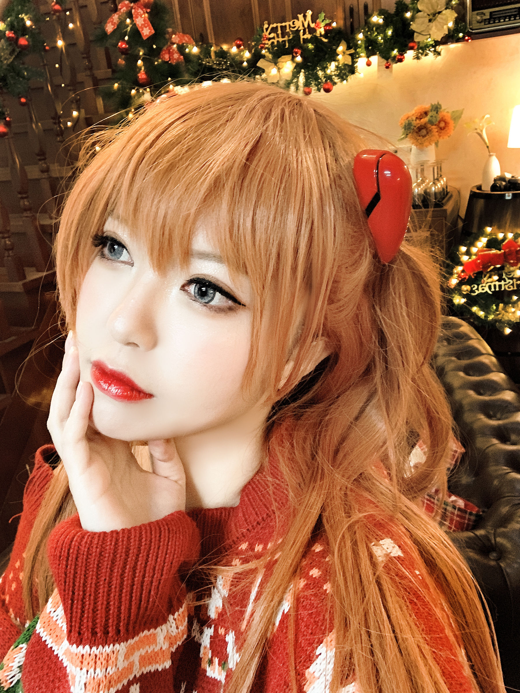 [网红COSER写真] 半半子 - 式波・ASUKA Christmas