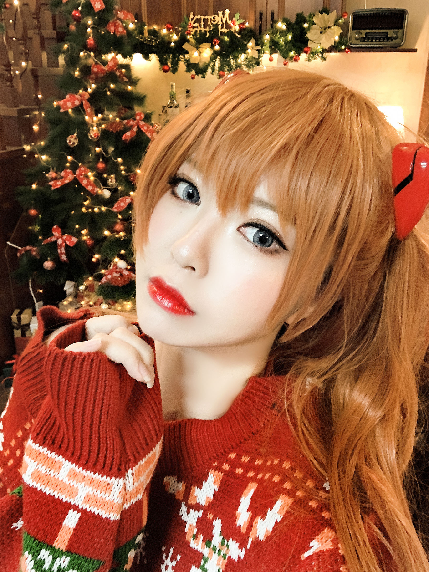 [网红COSER写真] 半半子 - 式波・ASUKA Christmas