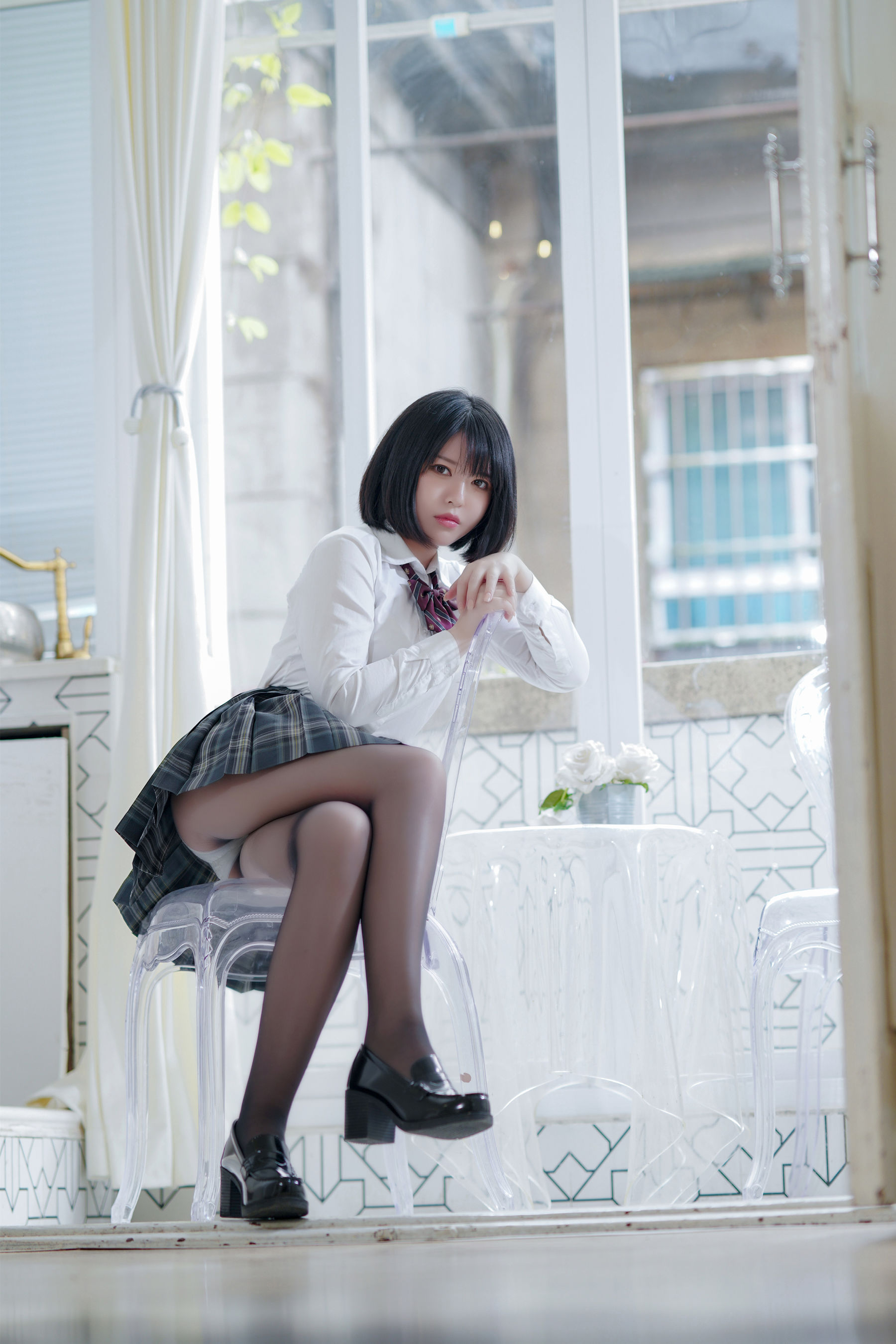 [网红COSER写真] 半半子 - 彼女の制服姿が好き