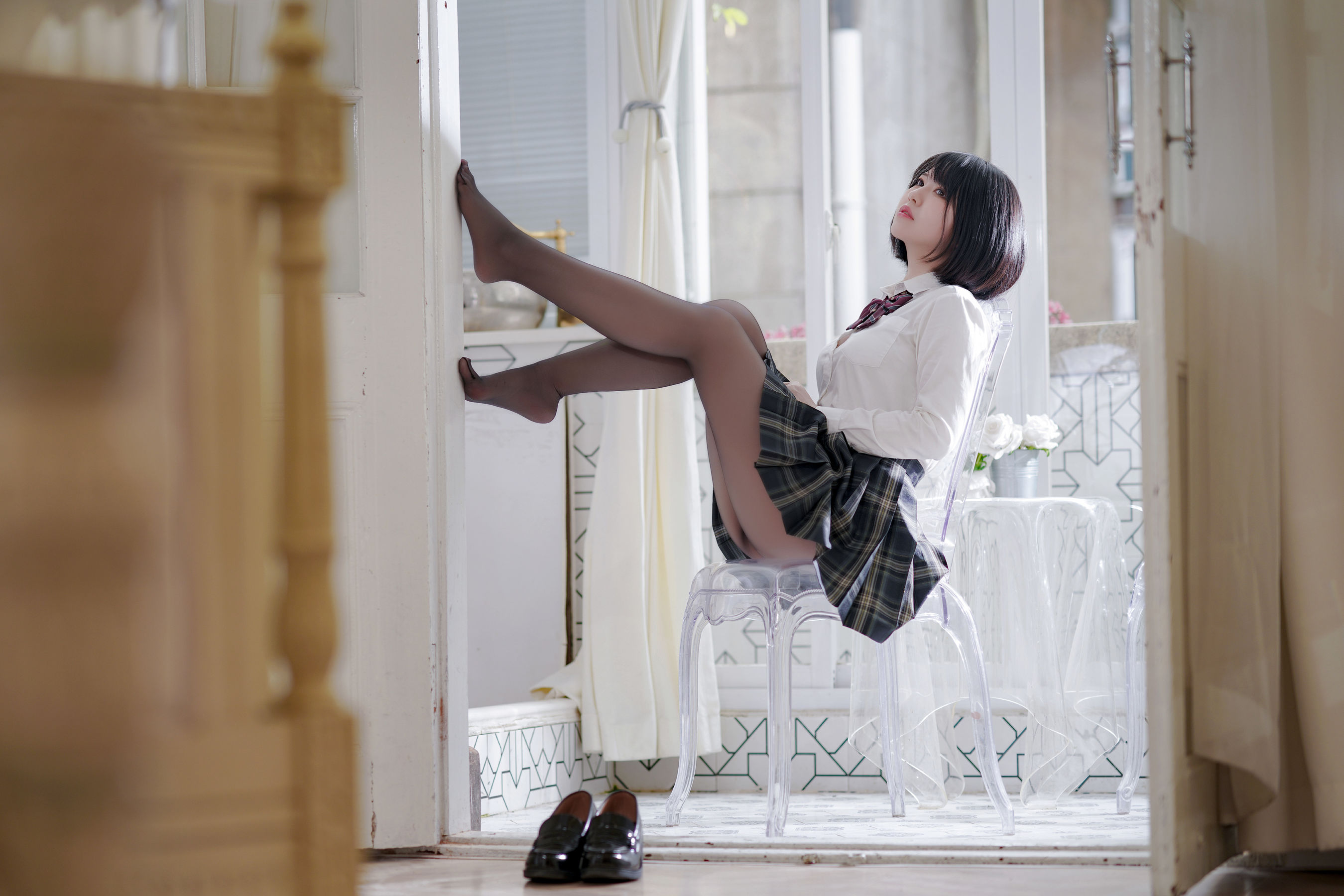 [网红COSER写真] 半半子 - 彼女の制服姿が好き