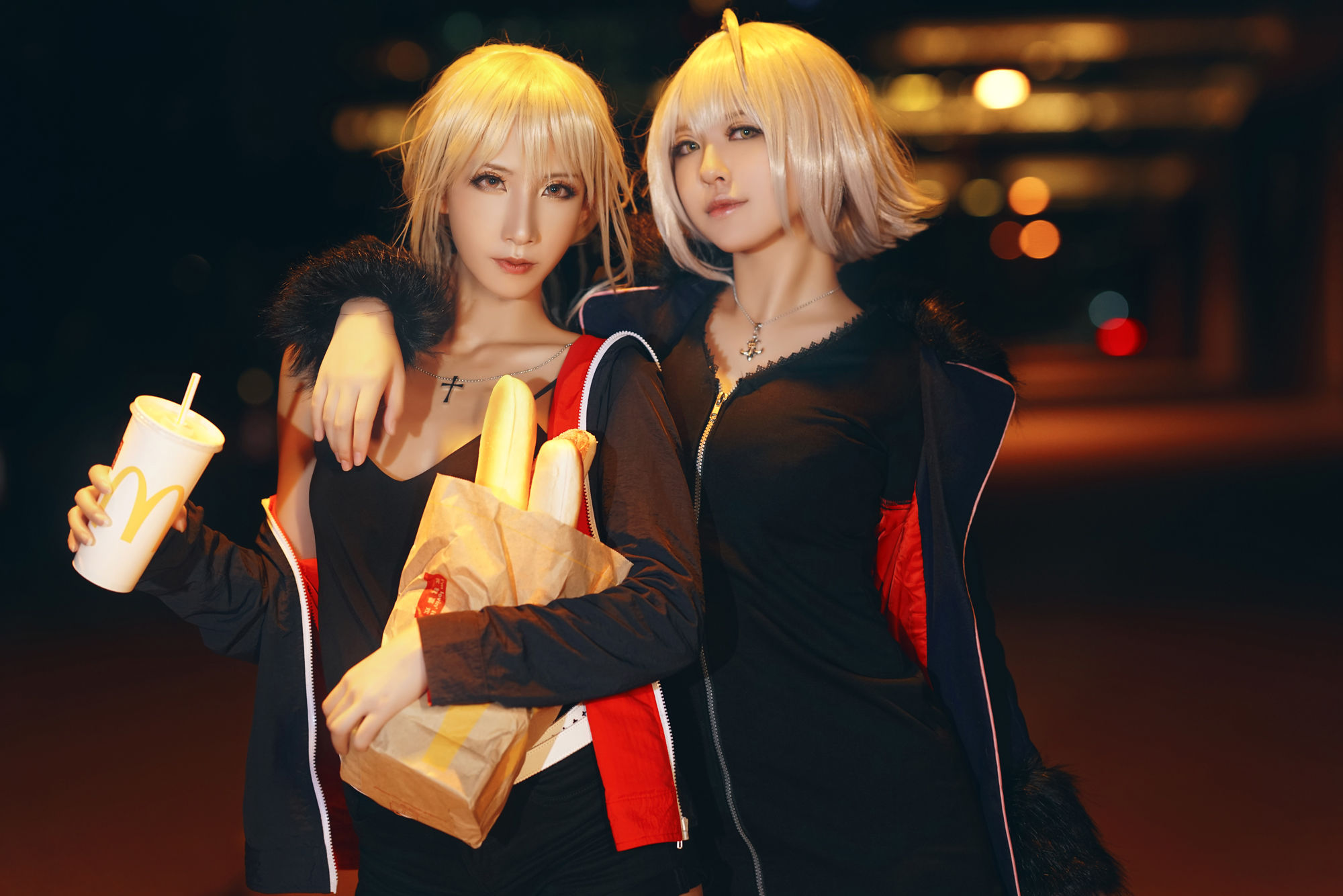 [网红COSER写真] 半半子&索索sophia - 黑贞2