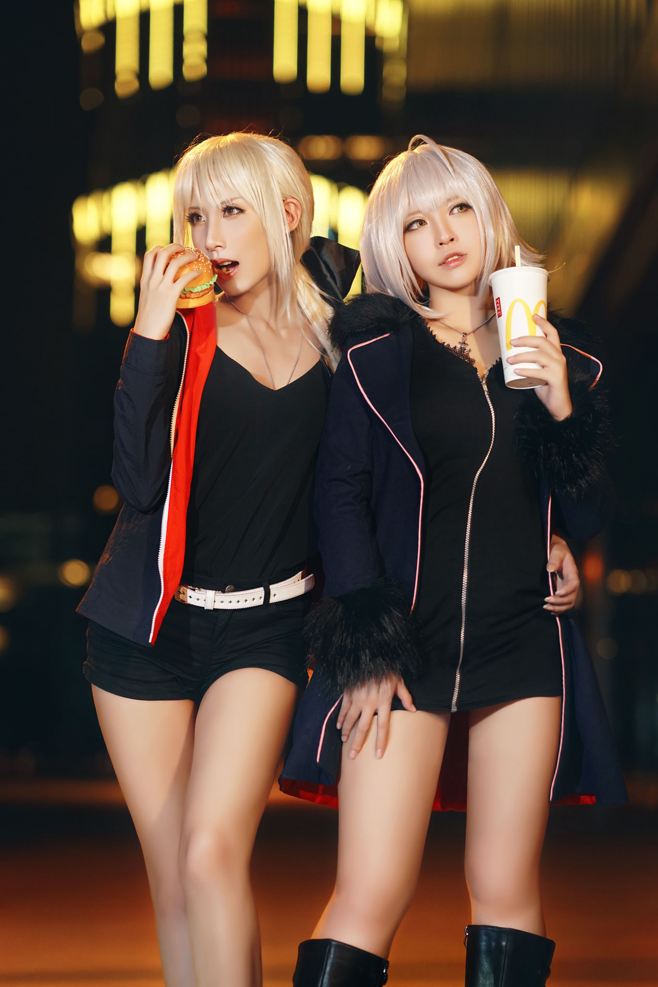[网红COSER写真] 半半子&索索sophia - 黑贞2