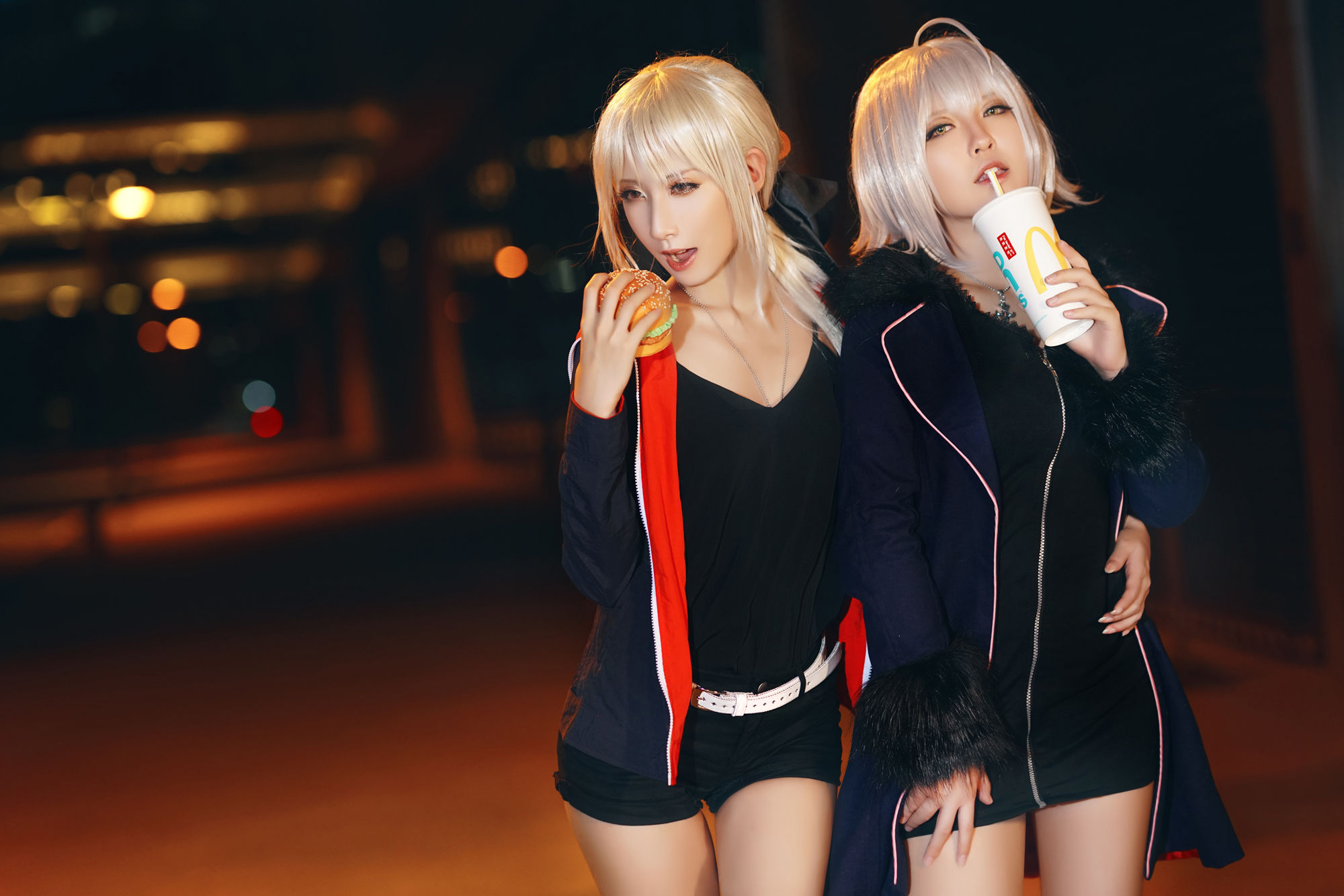 [网红COSER写真] 半半子&索索sophia - 黑贞2