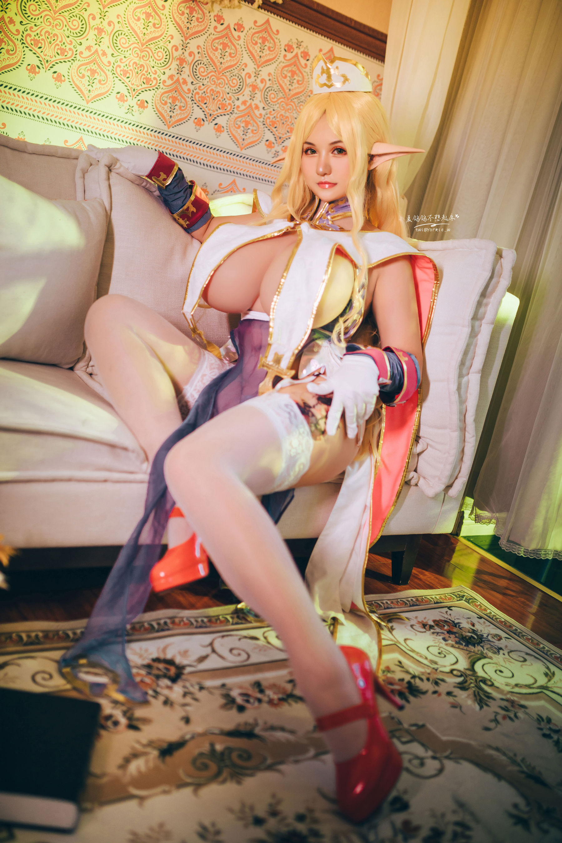 [网红COSER写真] 夏鸽鸽不想起床 - 精灵村 普莉希拉