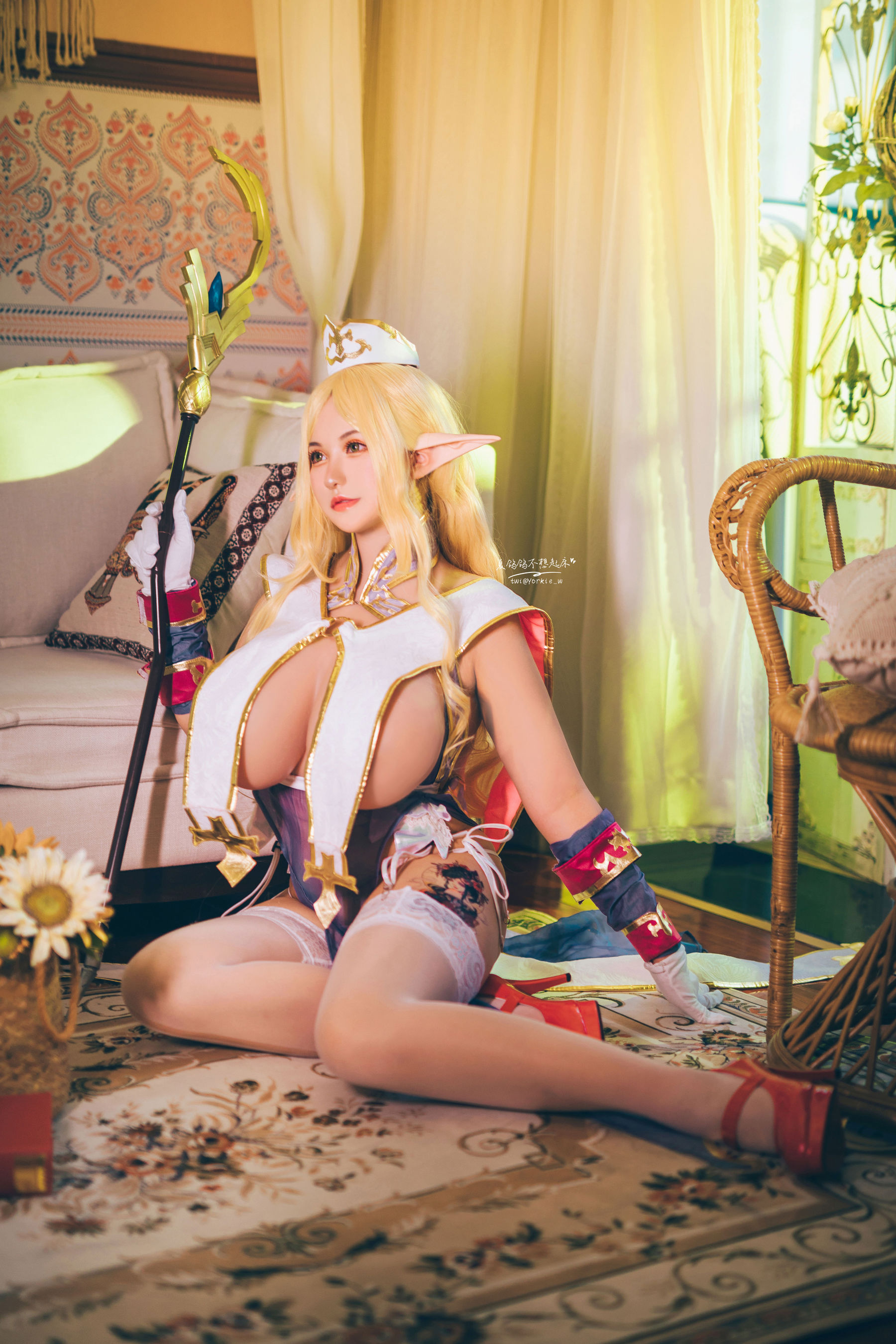 [网红COSER写真] 夏鸽鸽不想起床 - 精灵村 普莉希拉