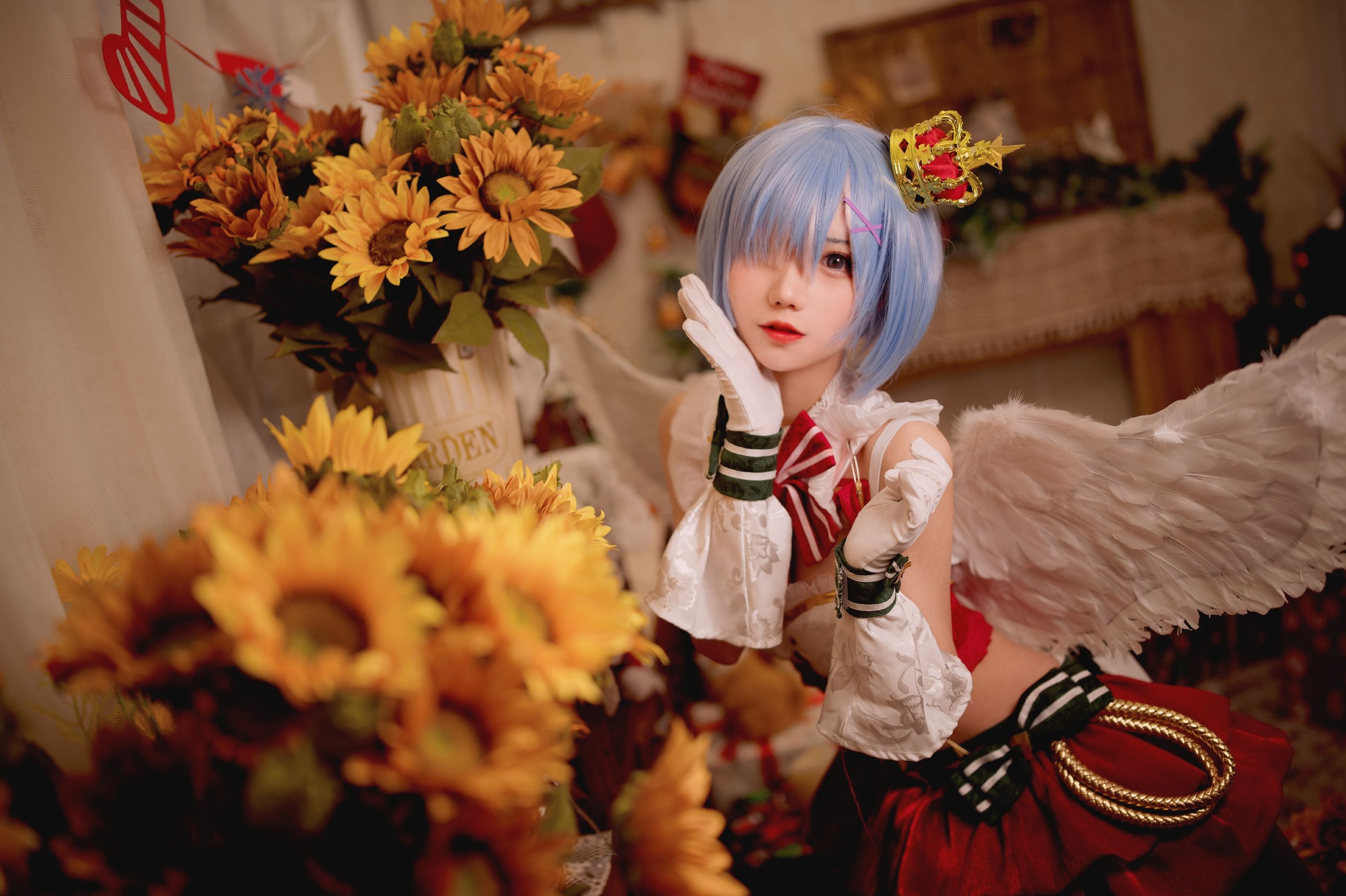[网红COSER写真] 花柒Hana - 圣诞蕾姆