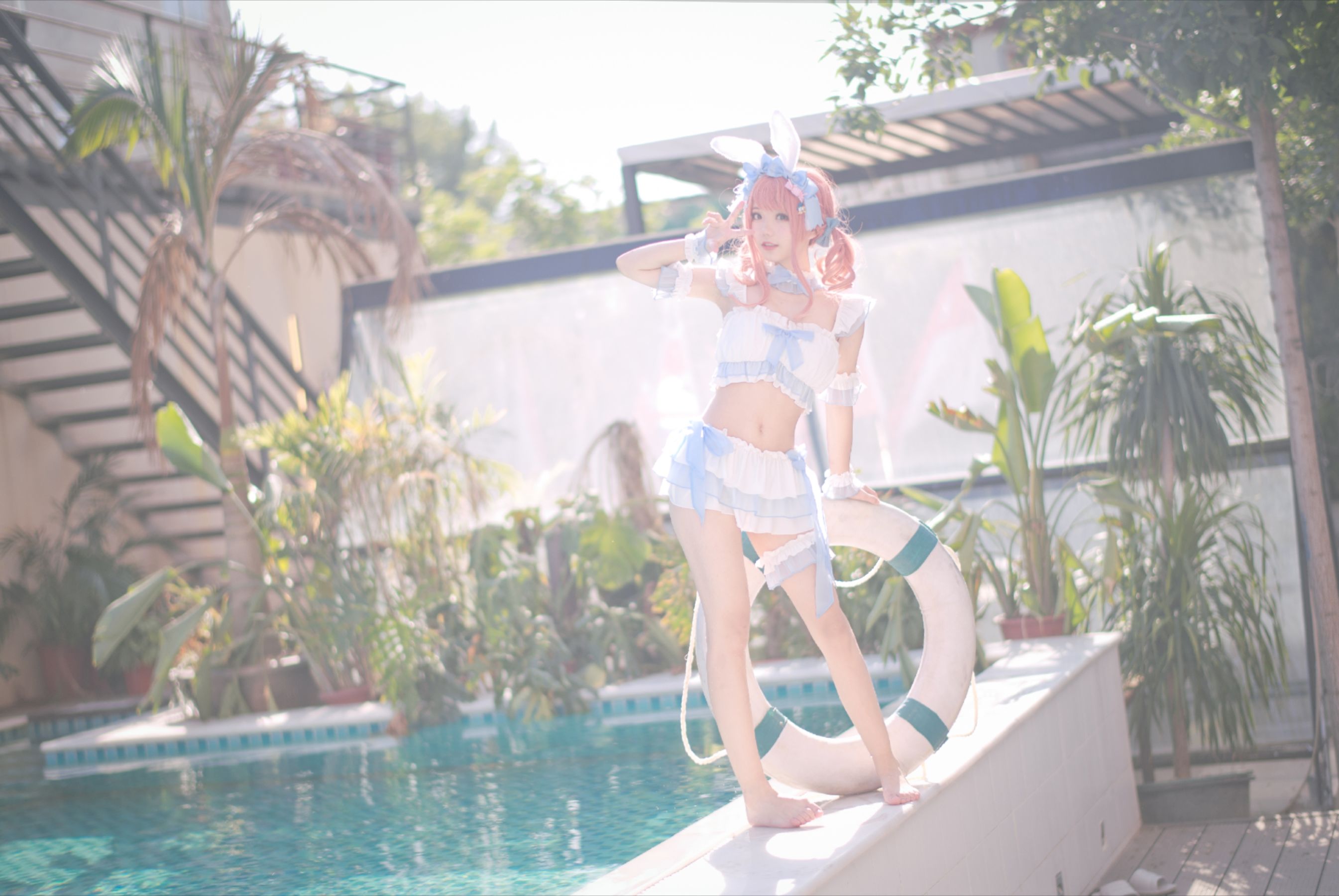 [网红COSER写真] 花柒Hana - 夏日甜芯 泳装