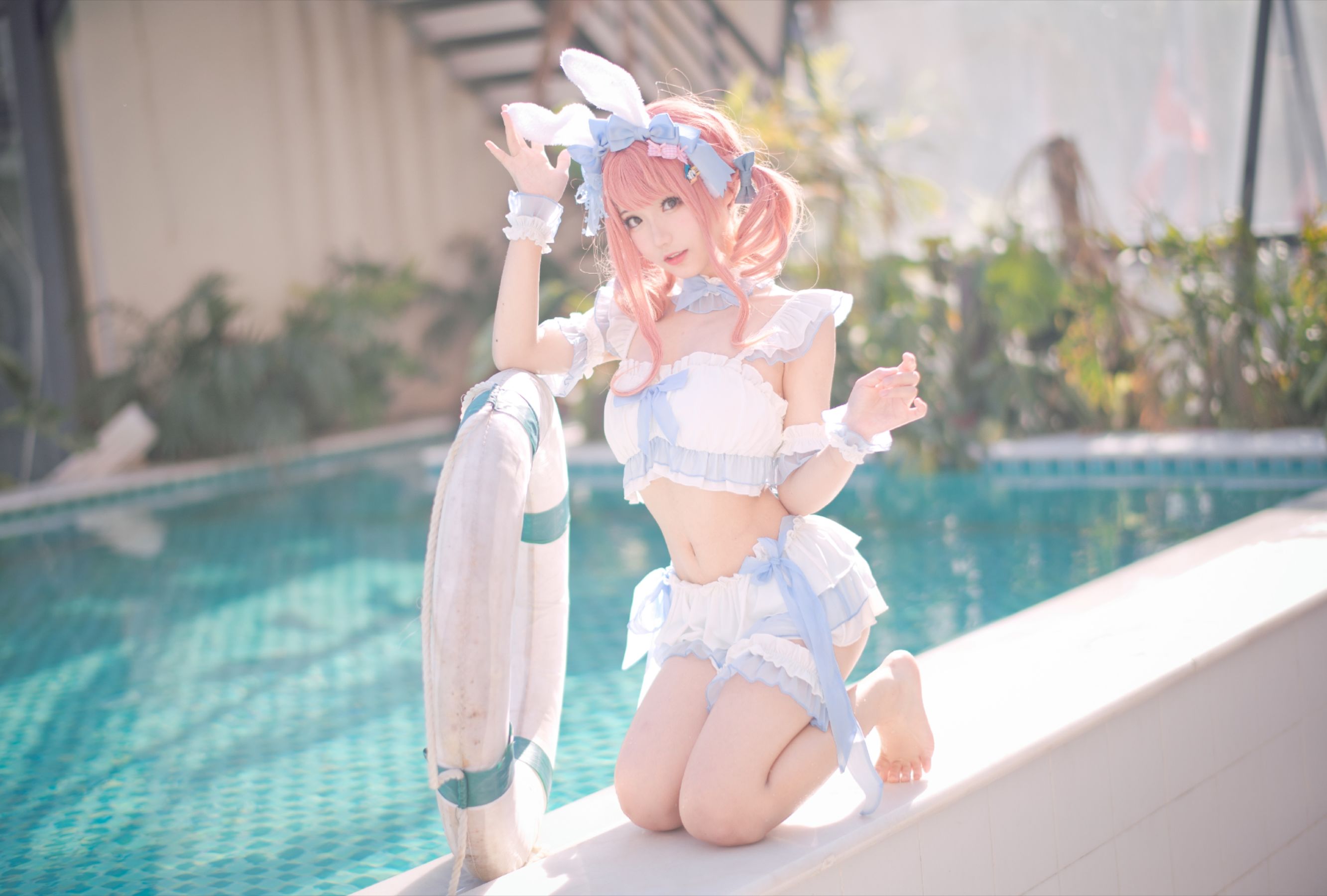 [网红COSER写真] 花柒Hana - 夏日甜芯 泳装