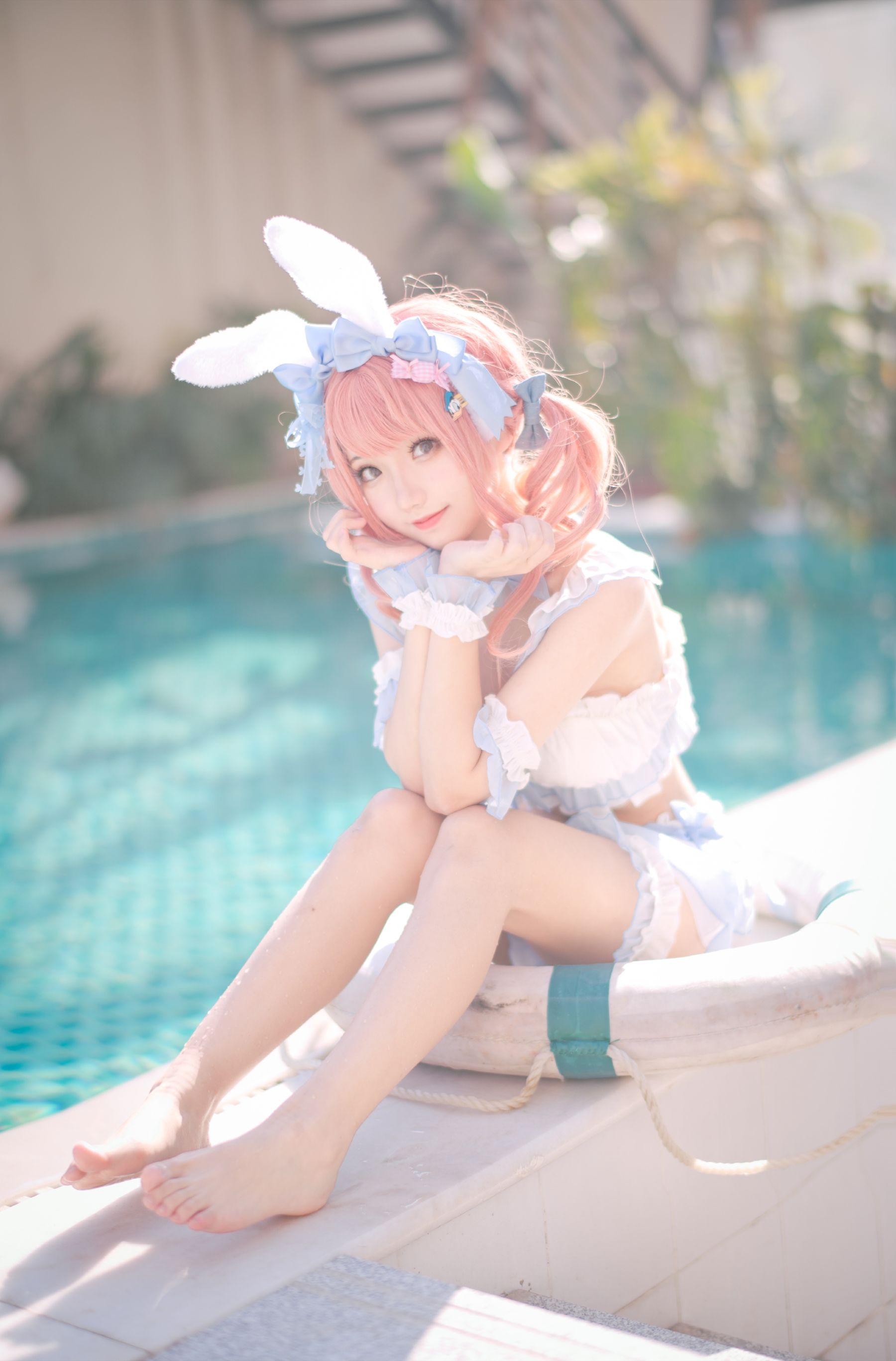 [网红COSER写真] 花柒Hana - 夏日甜芯 泳装