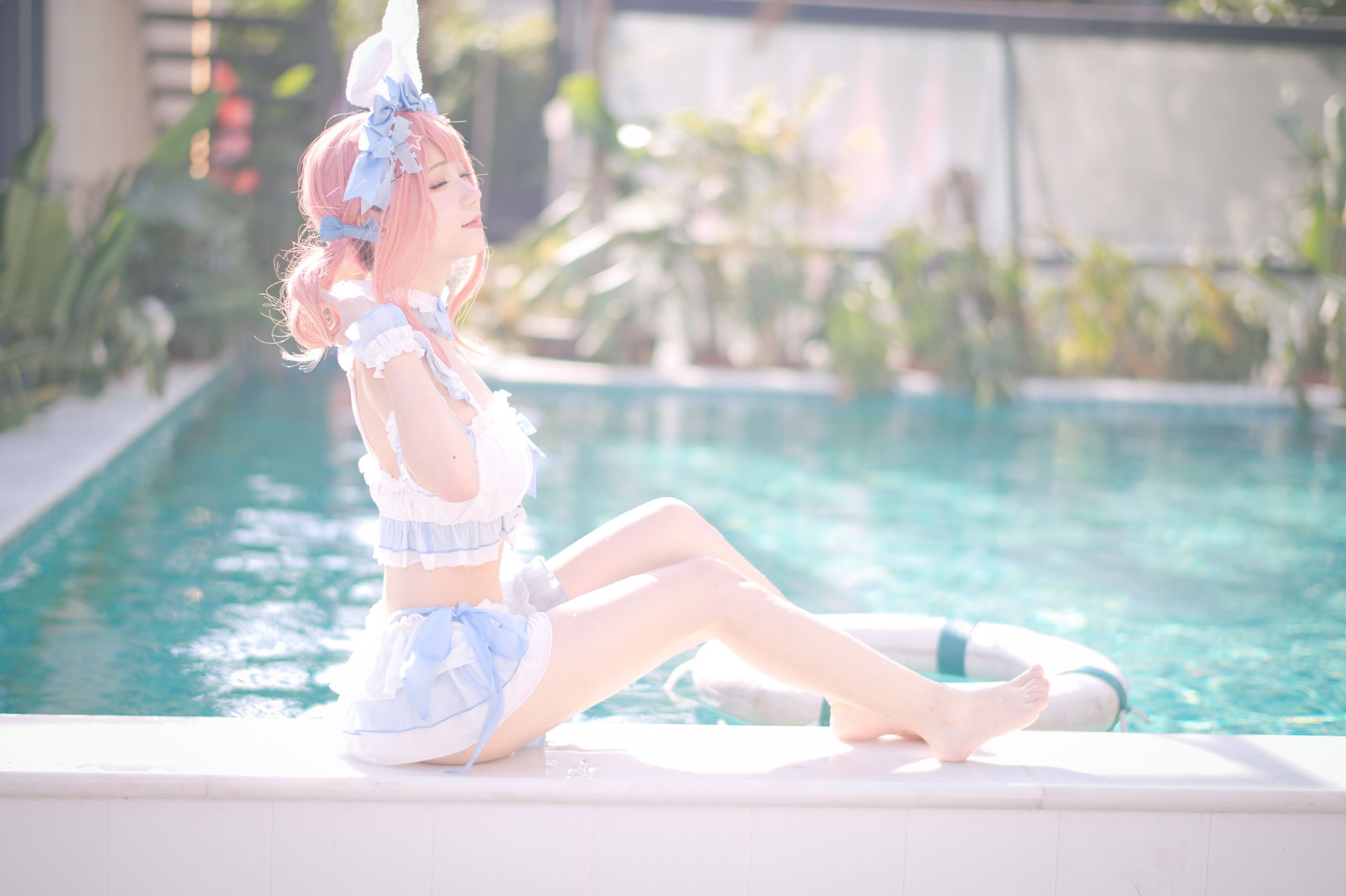 [网红COSER写真] 花柒Hana - 夏日甜芯 泳装