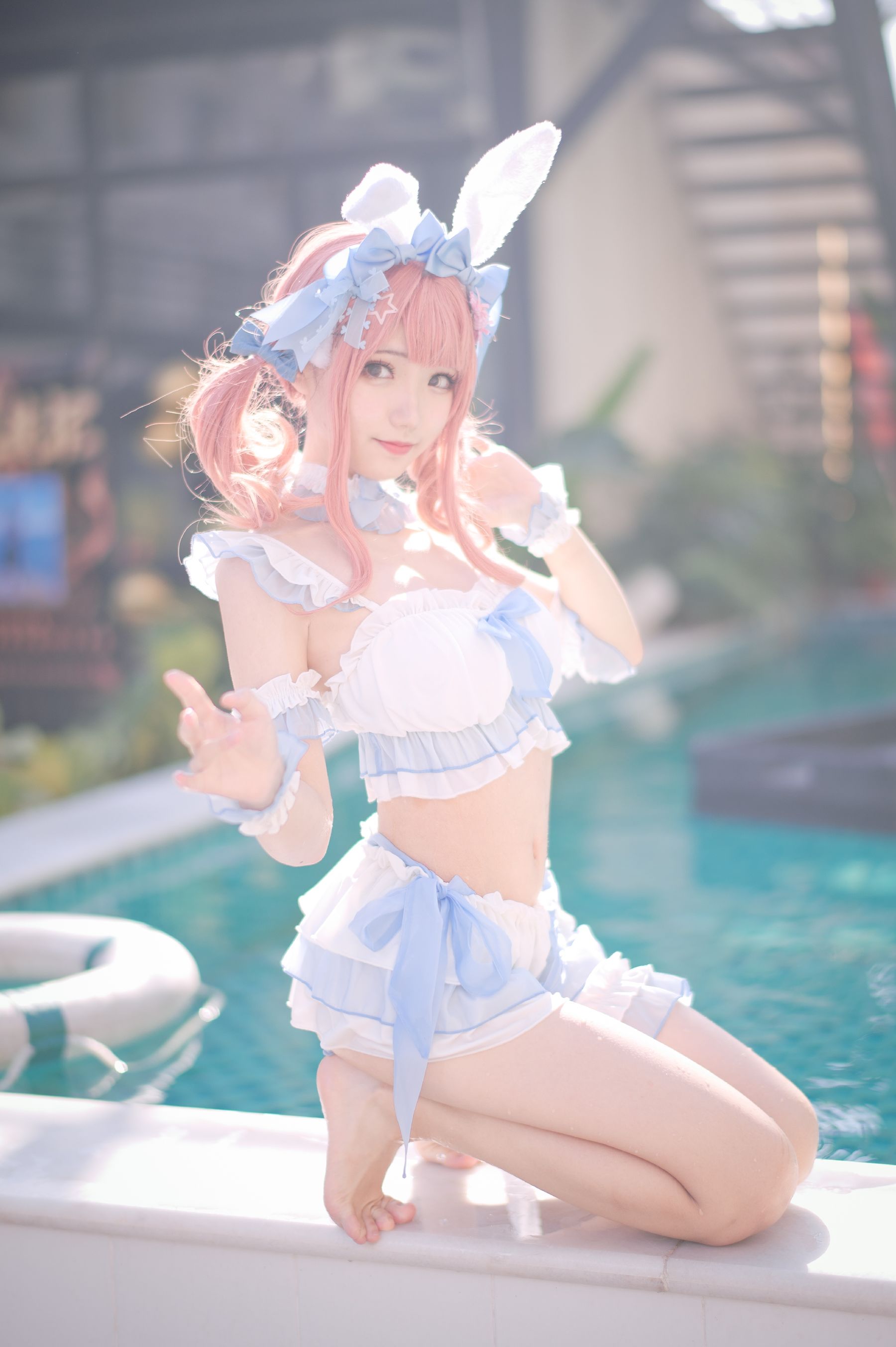 [网红COSER写真] 花柒Hana - 夏日甜芯 泳装
