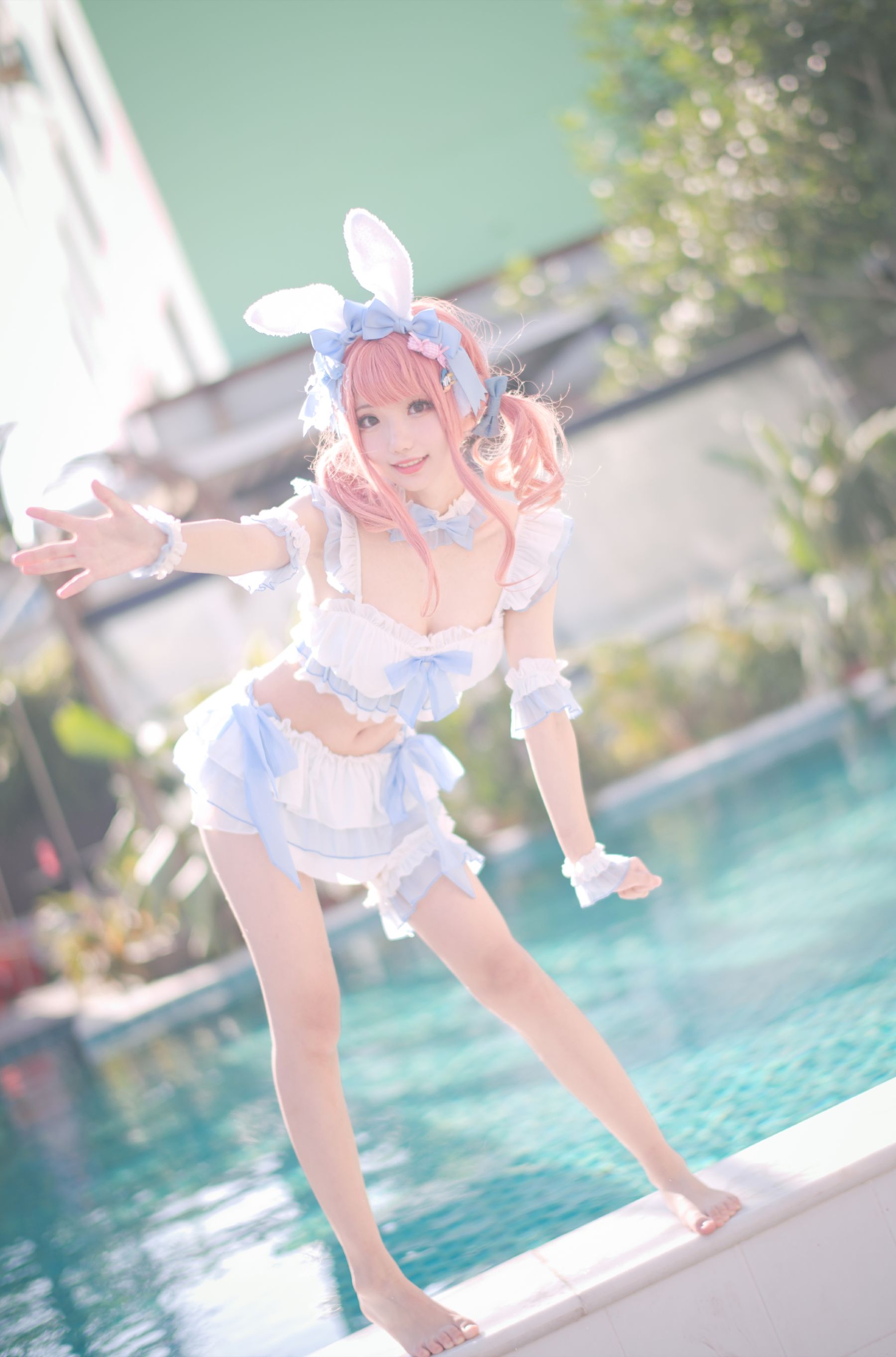 [网红COSER写真] 花柒Hana - 夏日甜芯 泳装