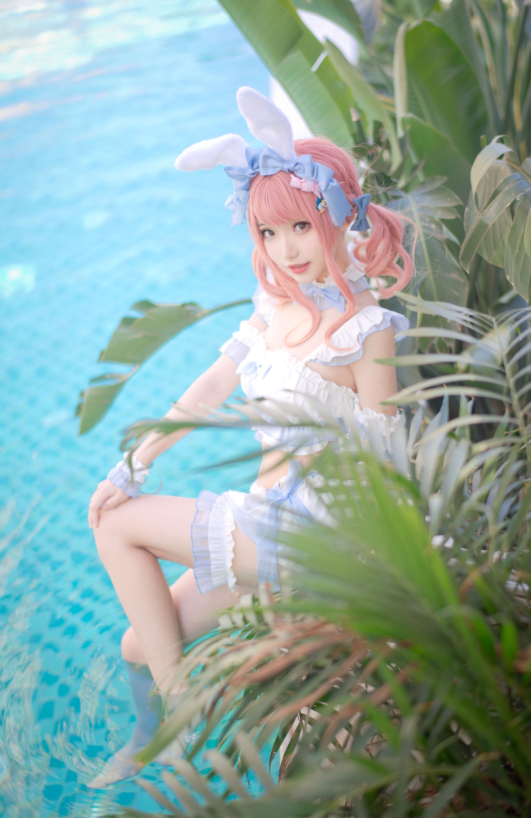 [网红COSER写真] 花柒Hana - 夏日甜芯 泳装