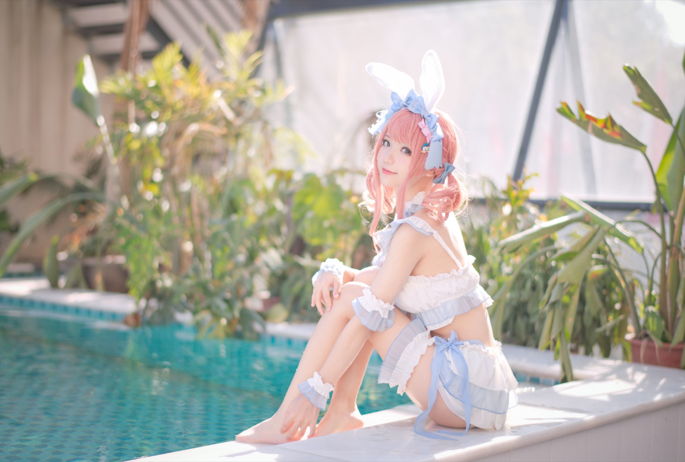 [网红COSER写真] 花柒Hana - 夏日甜芯 泳装