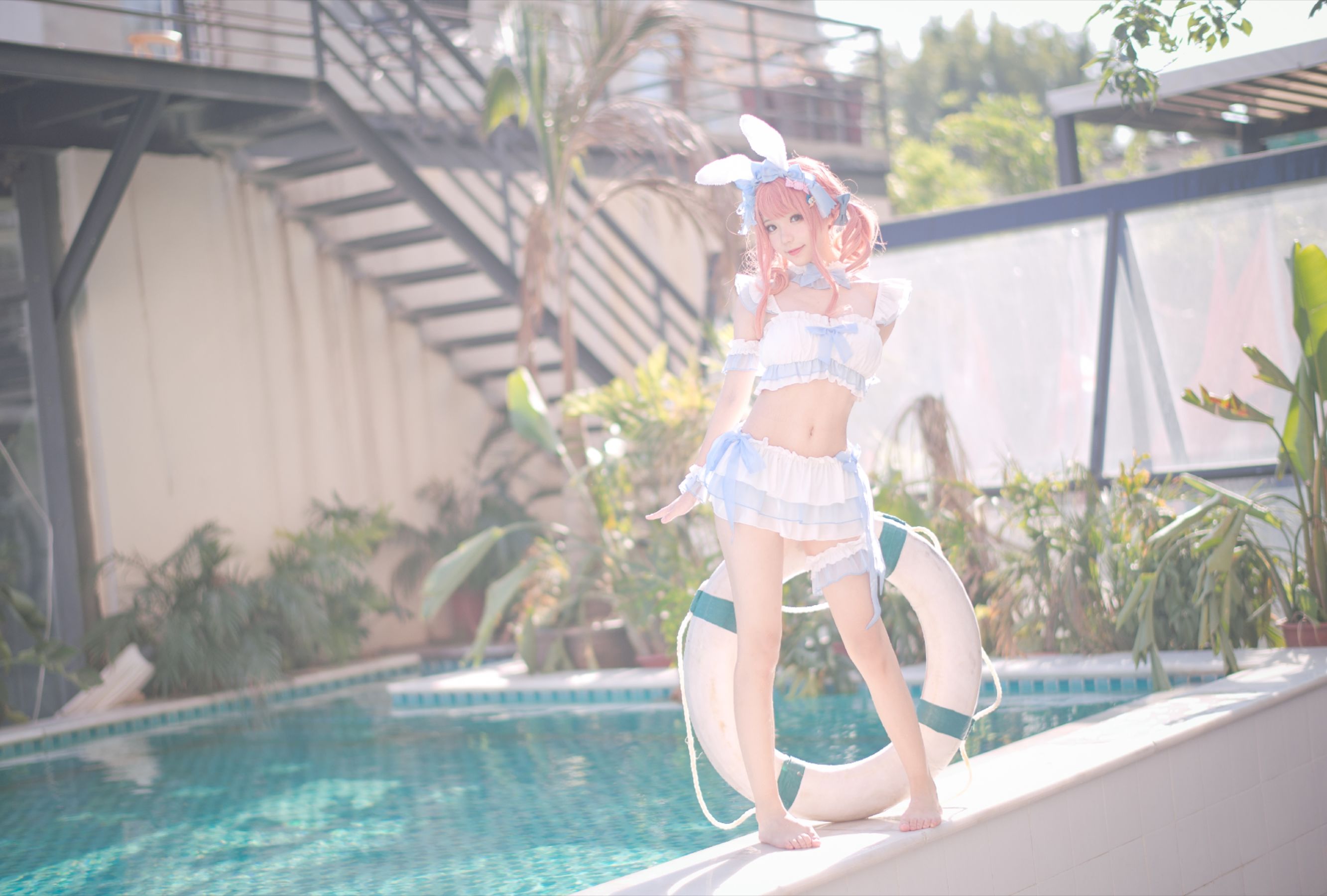 [网红COSER写真] 花柒Hana - 夏日甜芯 泳装
