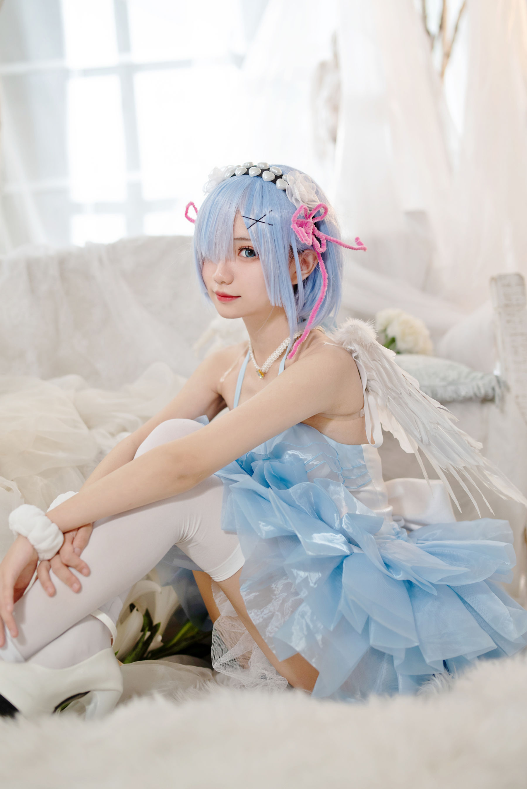 [网红COSER写真] 花柒Hana - 蕾姆天使