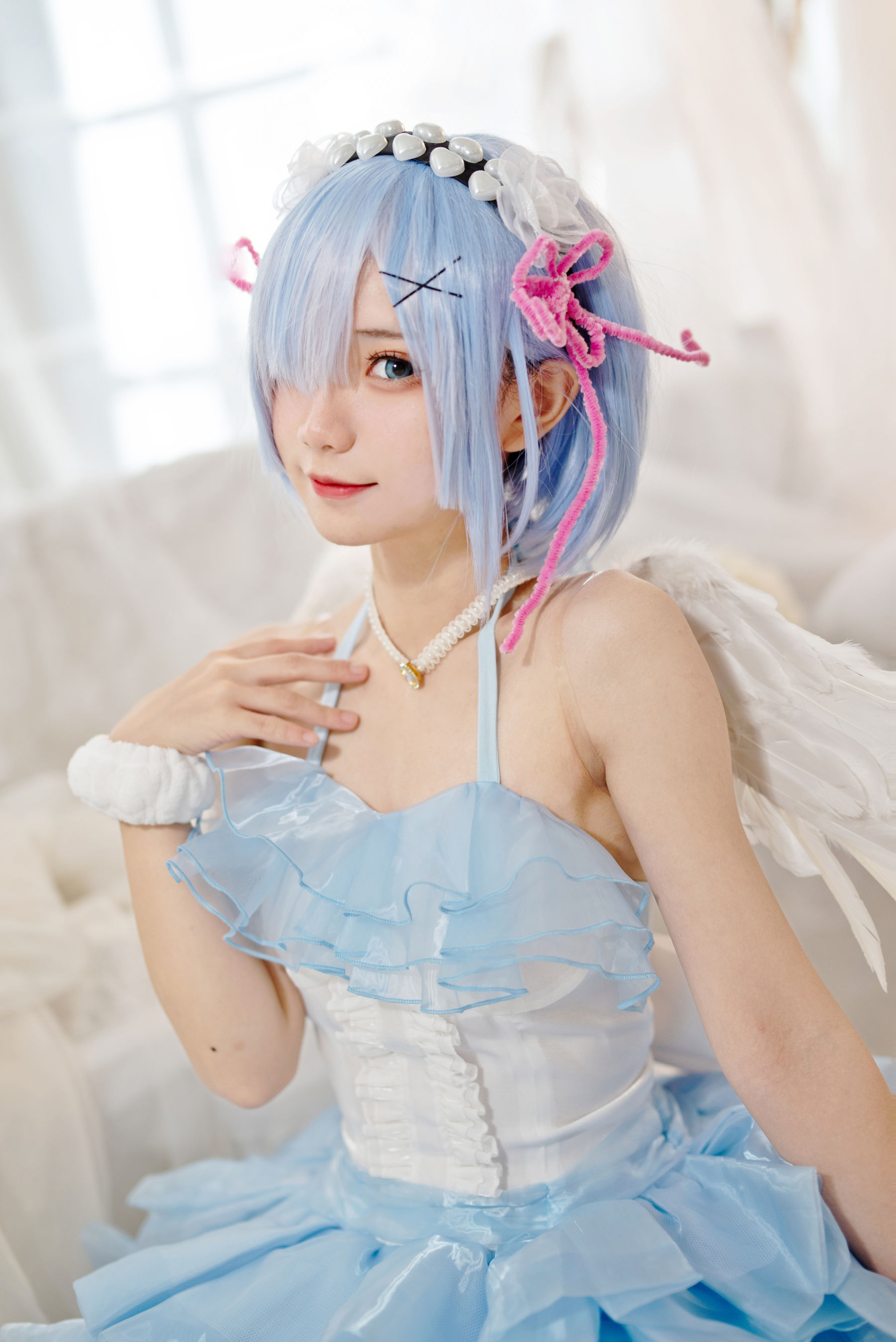 [网红COSER写真] 花柒Hana - 蕾姆天使
