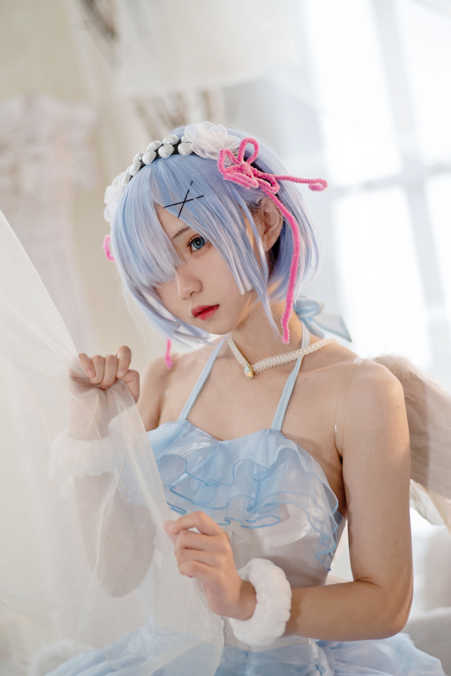 [网红COSER写真] 花柒Hana - 蕾姆天使