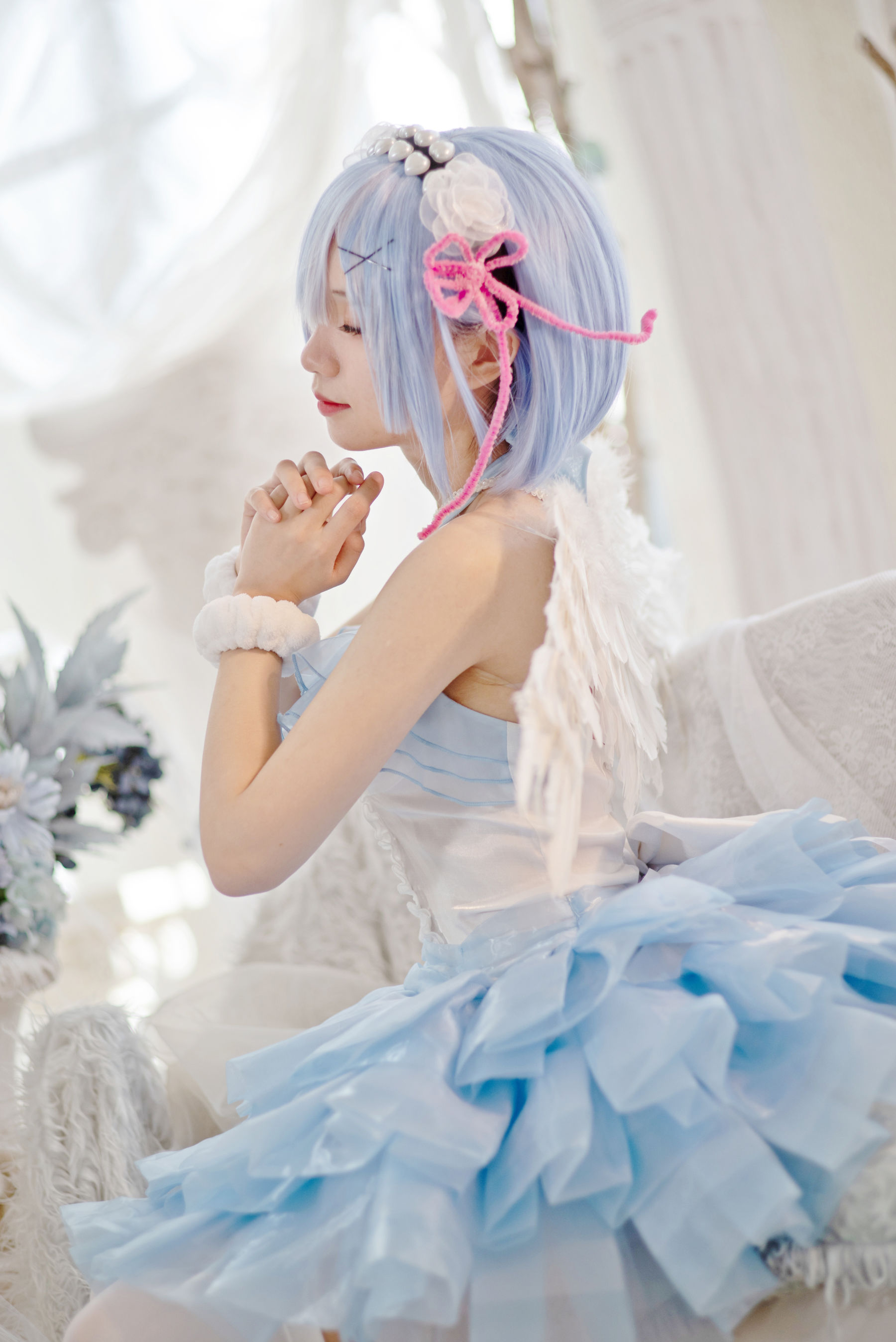 [网红COSER写真] 花柒Hana - 蕾姆天使