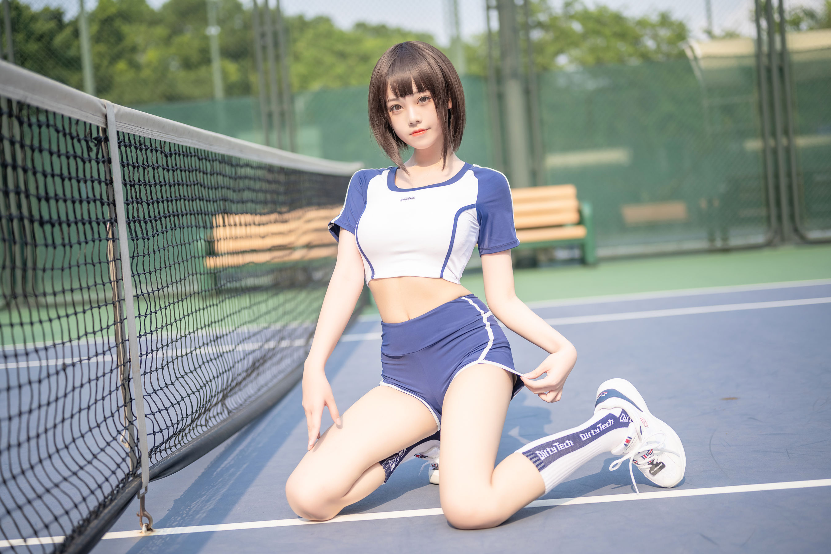 [网红COSER写真] 萌系小姐姐蜜汁猫裘 - 体操服